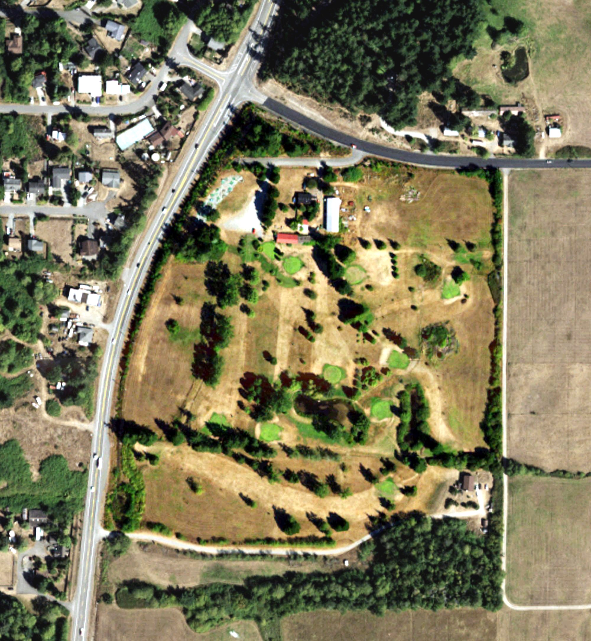 Aerial view of Lam's Golf Links, WA