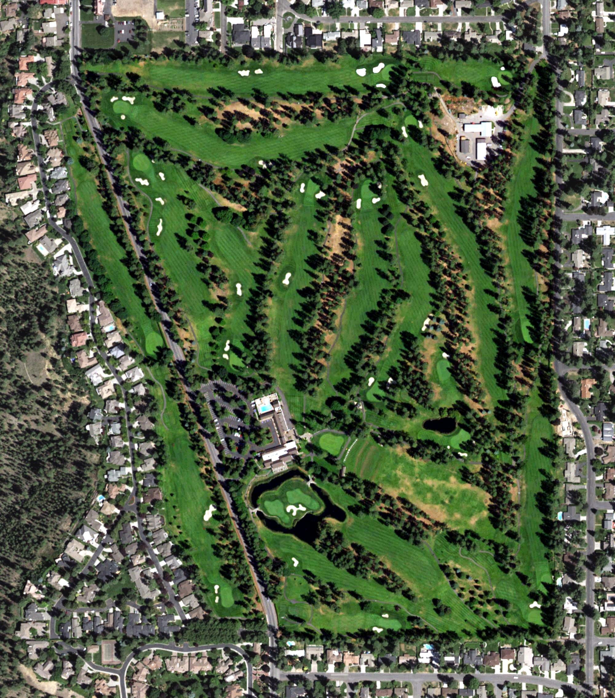 Aerial view of Manito Golf & Country Club, WA