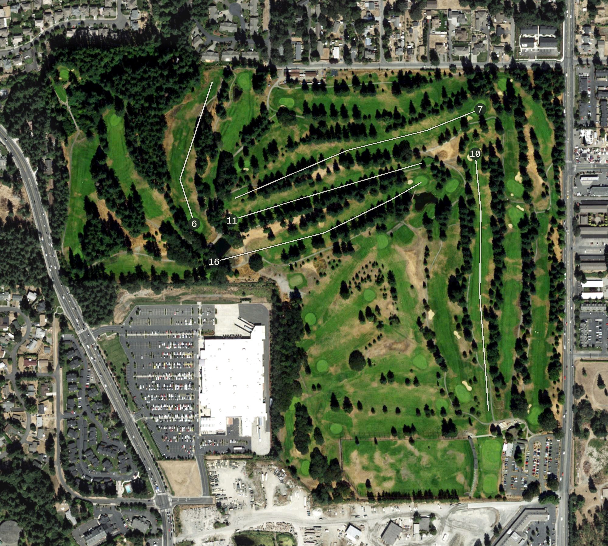 Aerial view of Meadow Park Golf Course, WA