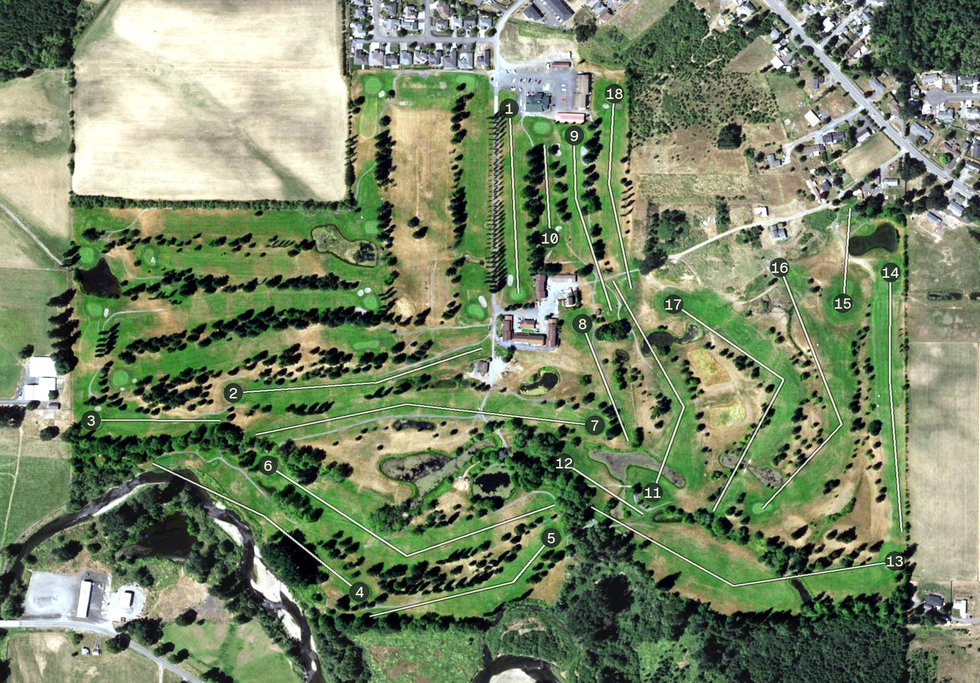 Aerial view of Newaukum Valley Golf Course, WA
