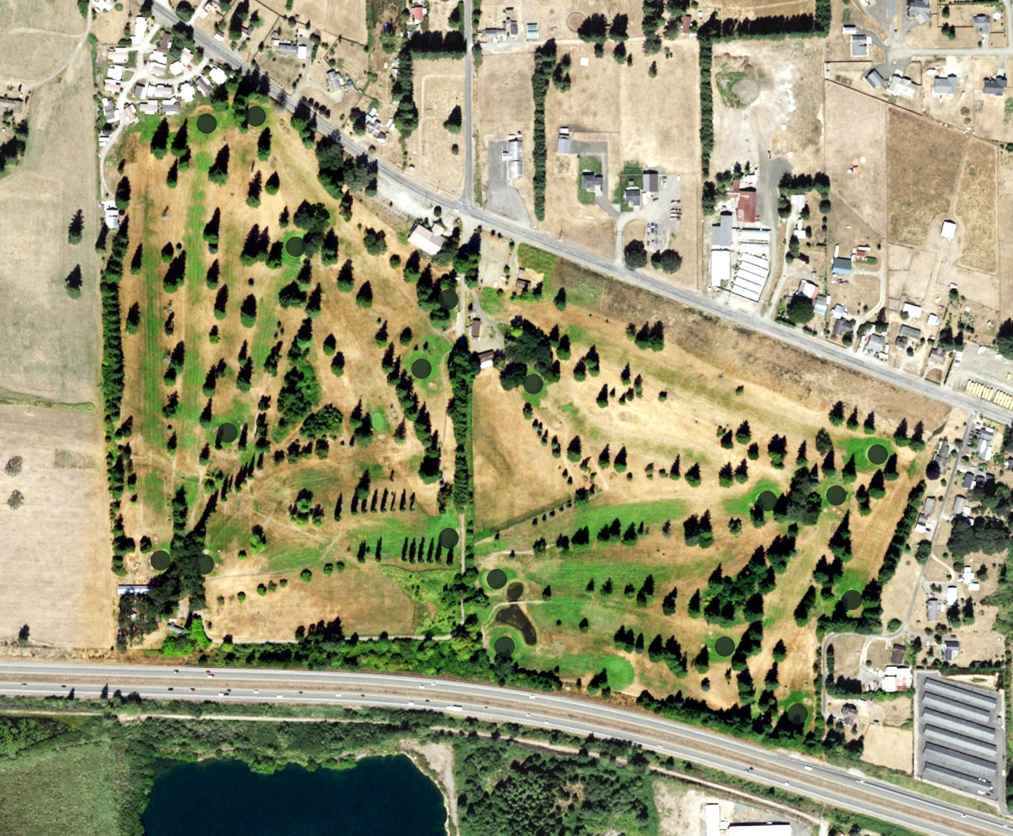 Aerial view of Oakridge Golf Course, WA