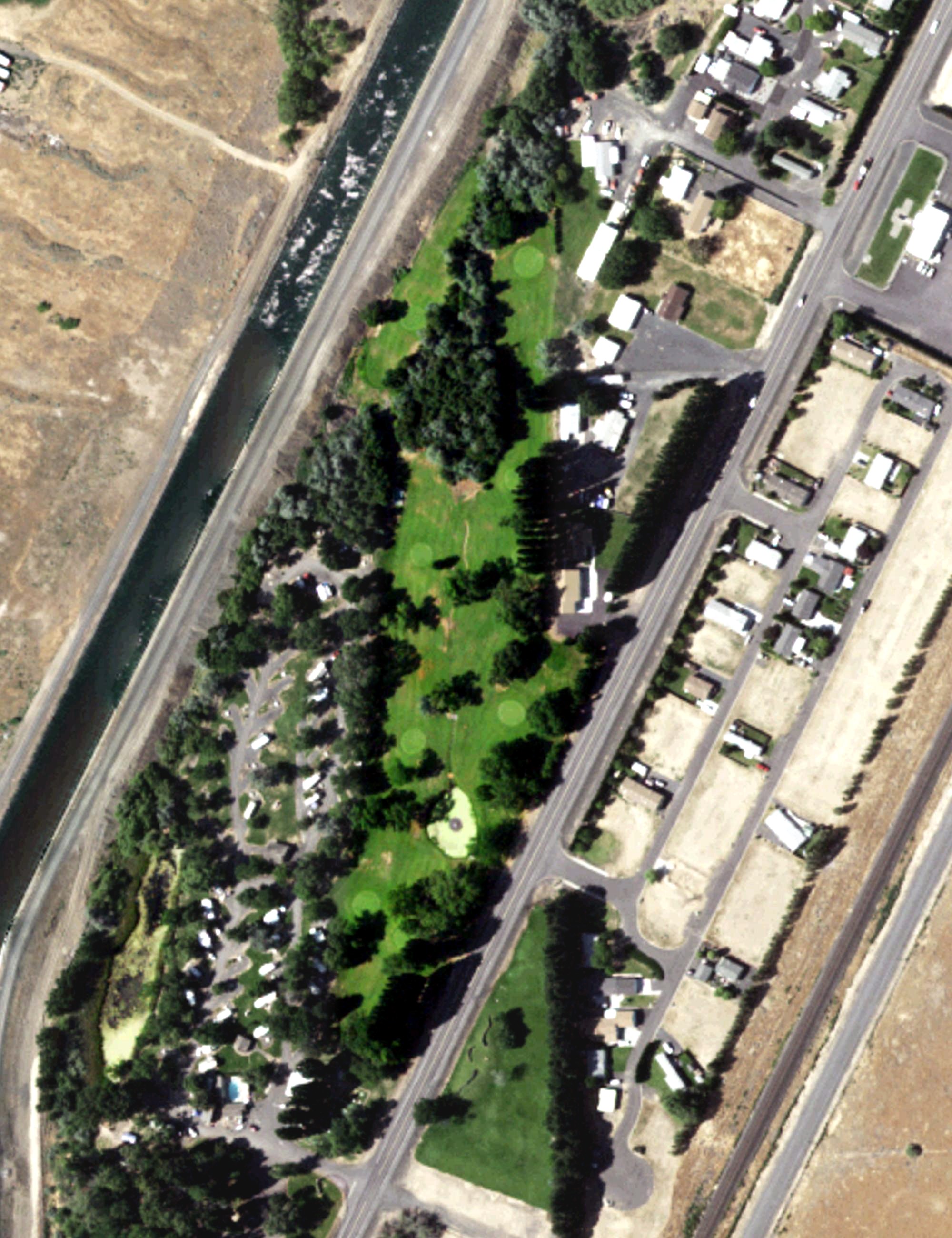 Aerial view of Oasis Golf Course, WA