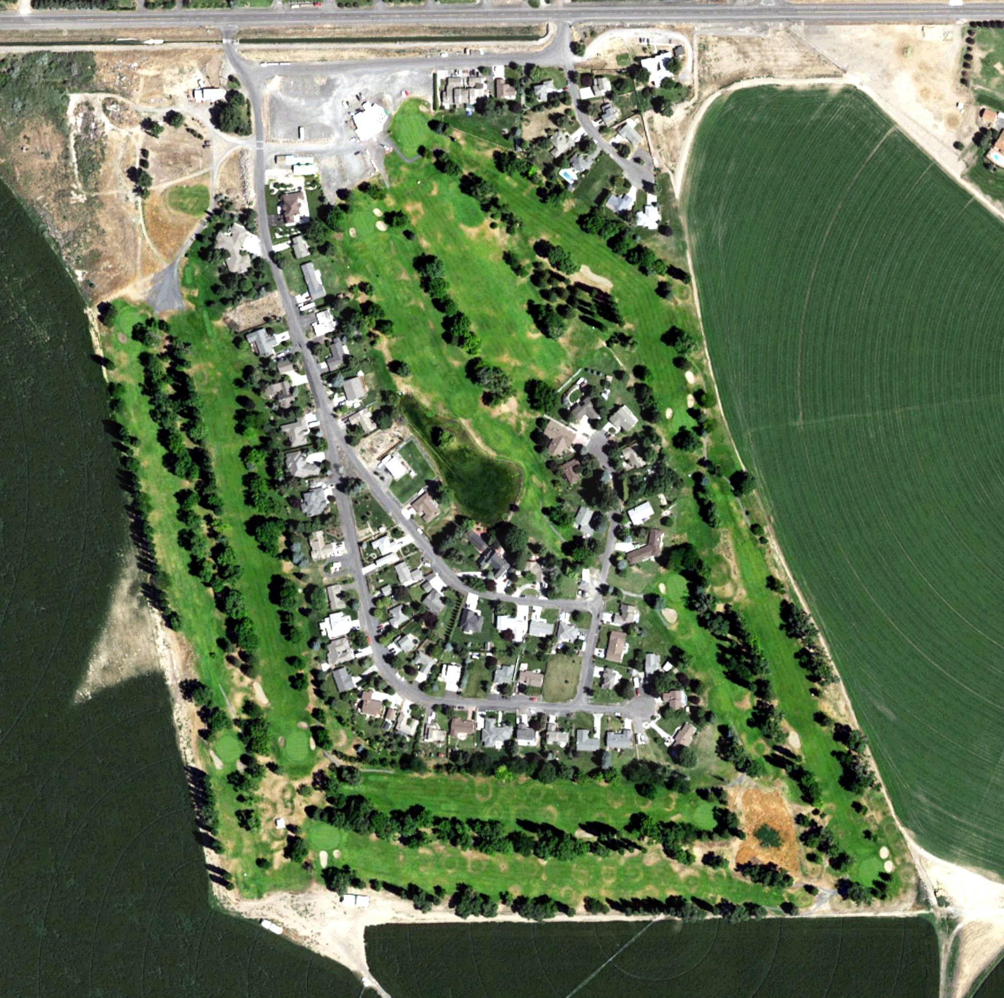 Aerial view of Othello Golf Club, WA