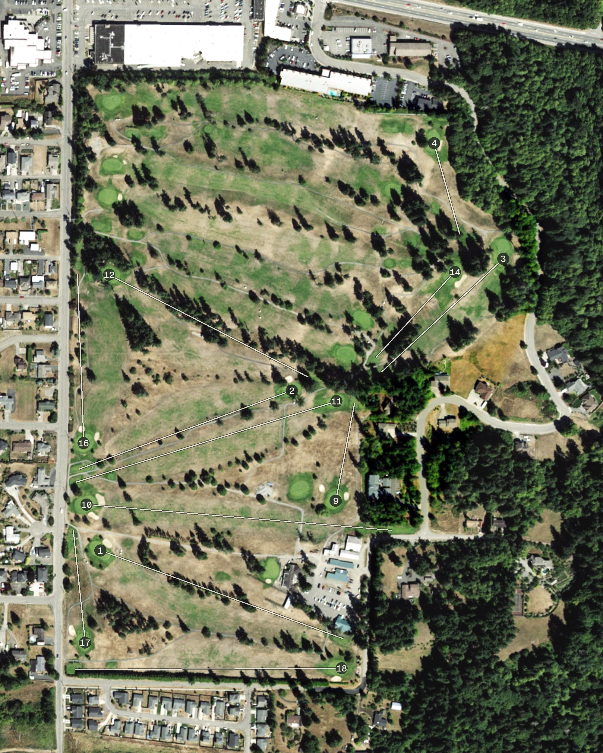Aerial view of Peninsula Golf Club, WA