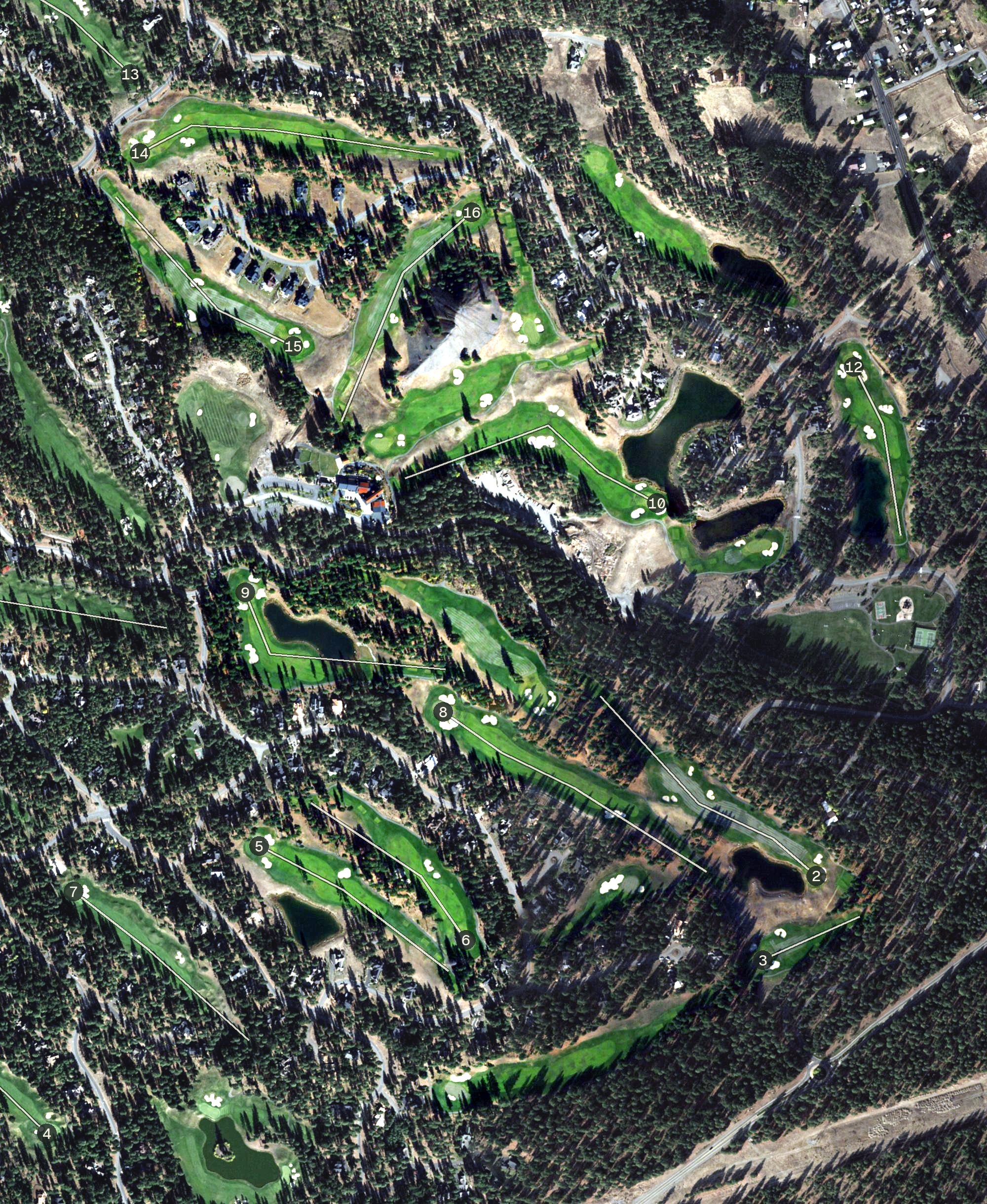 Aerial view of Rope Rider Golf Course, WA