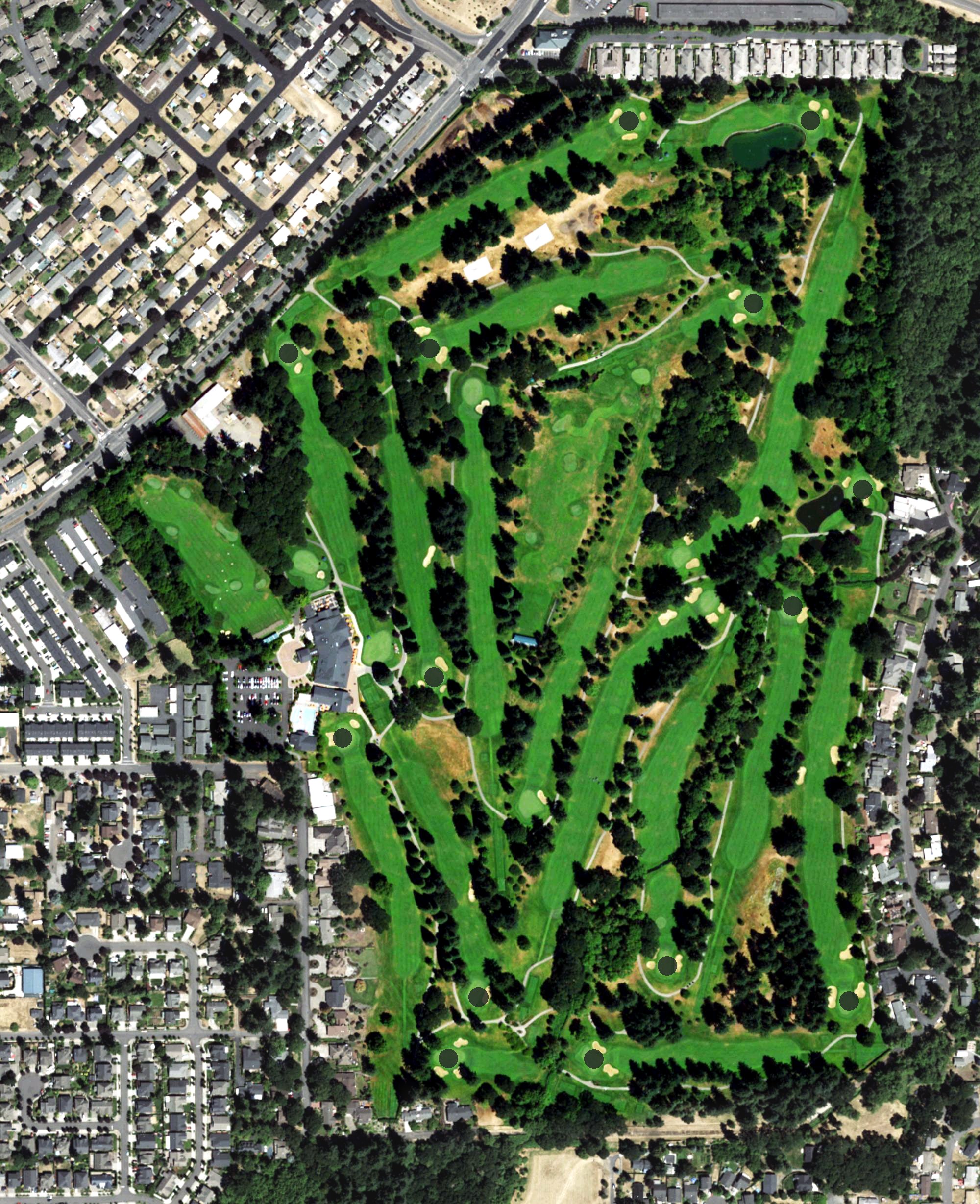 Aerial view of Royal Oaks Golf Course, WA