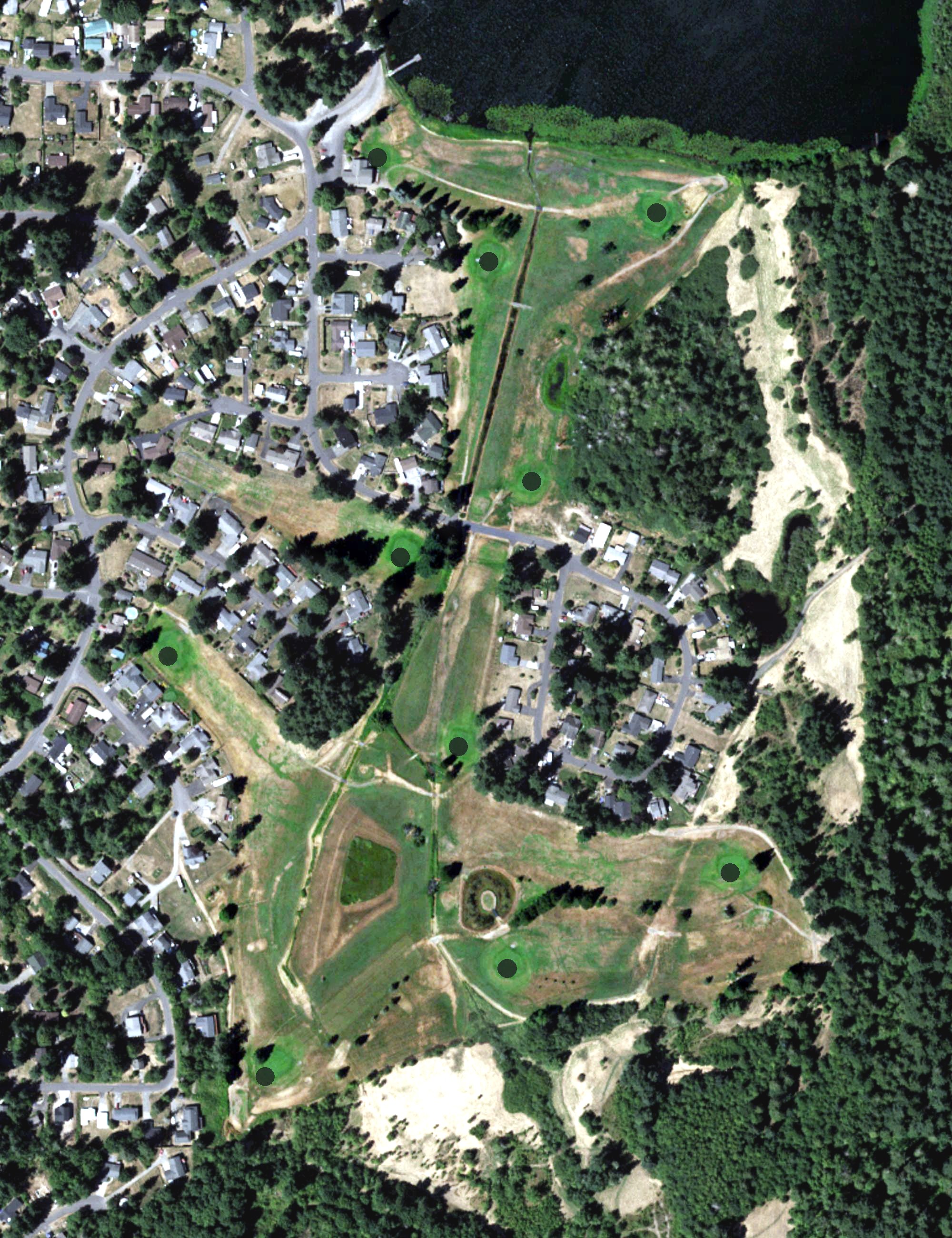 Aerial view of Scott Lake Golf Course, WA