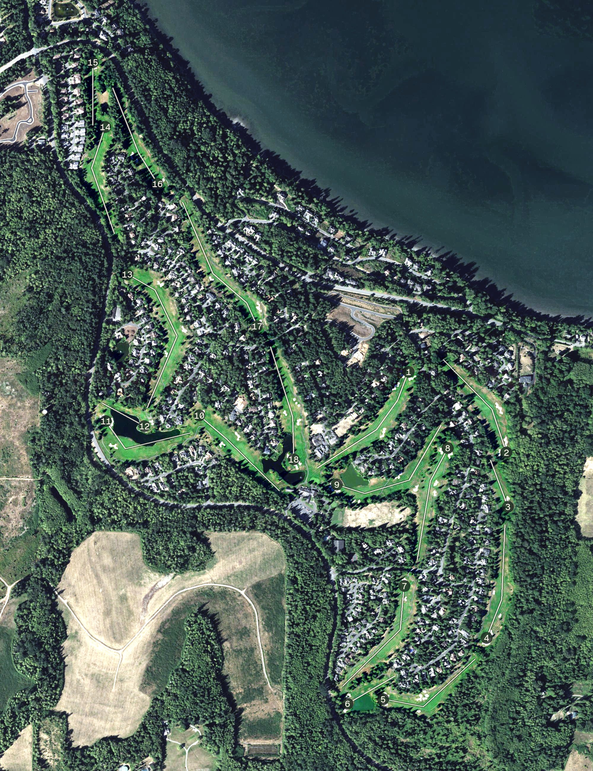 Aerial view of Semiahmoo Golf & Country Club, WA
