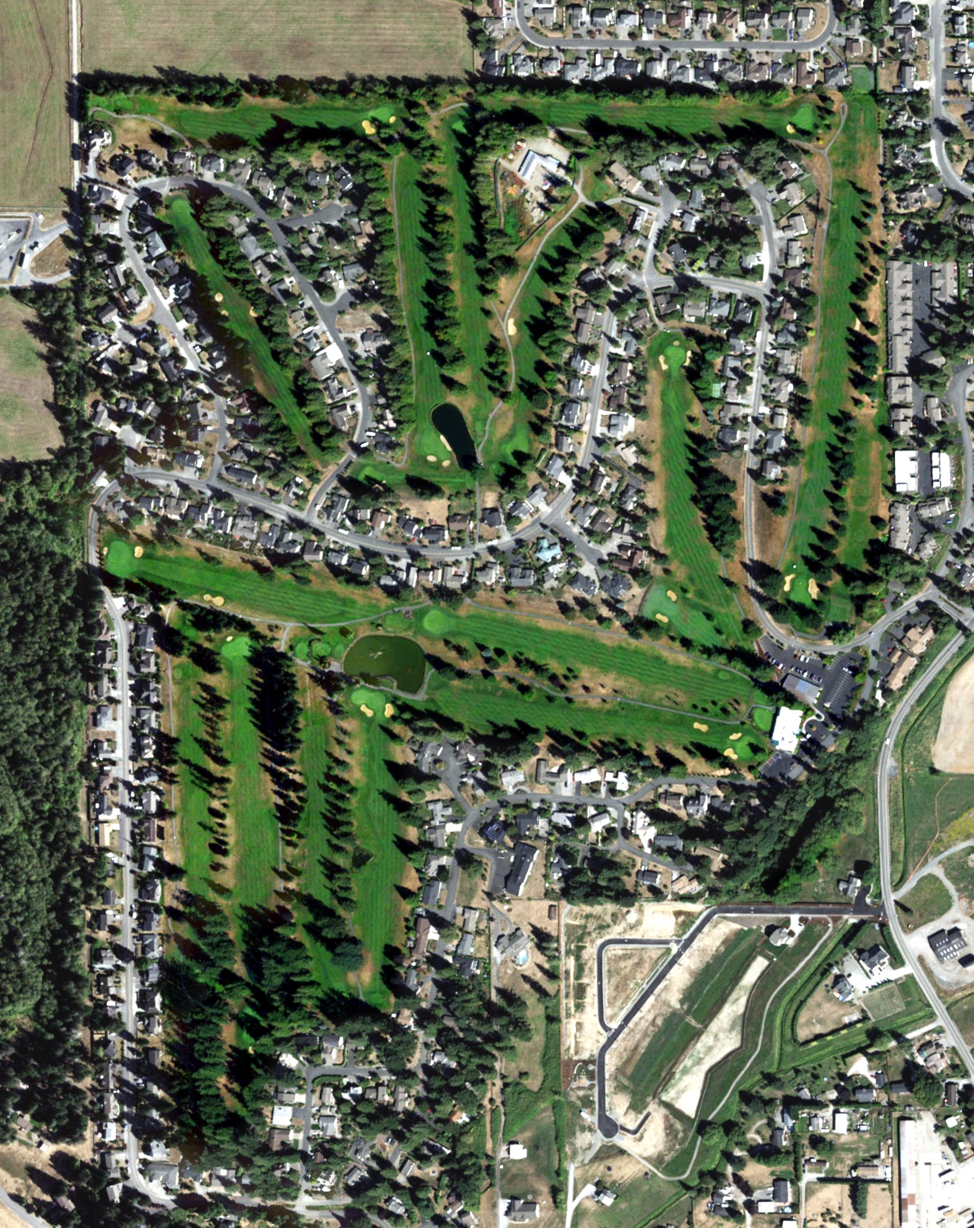 Aerial view of Skagit Golf & Country Club, WA