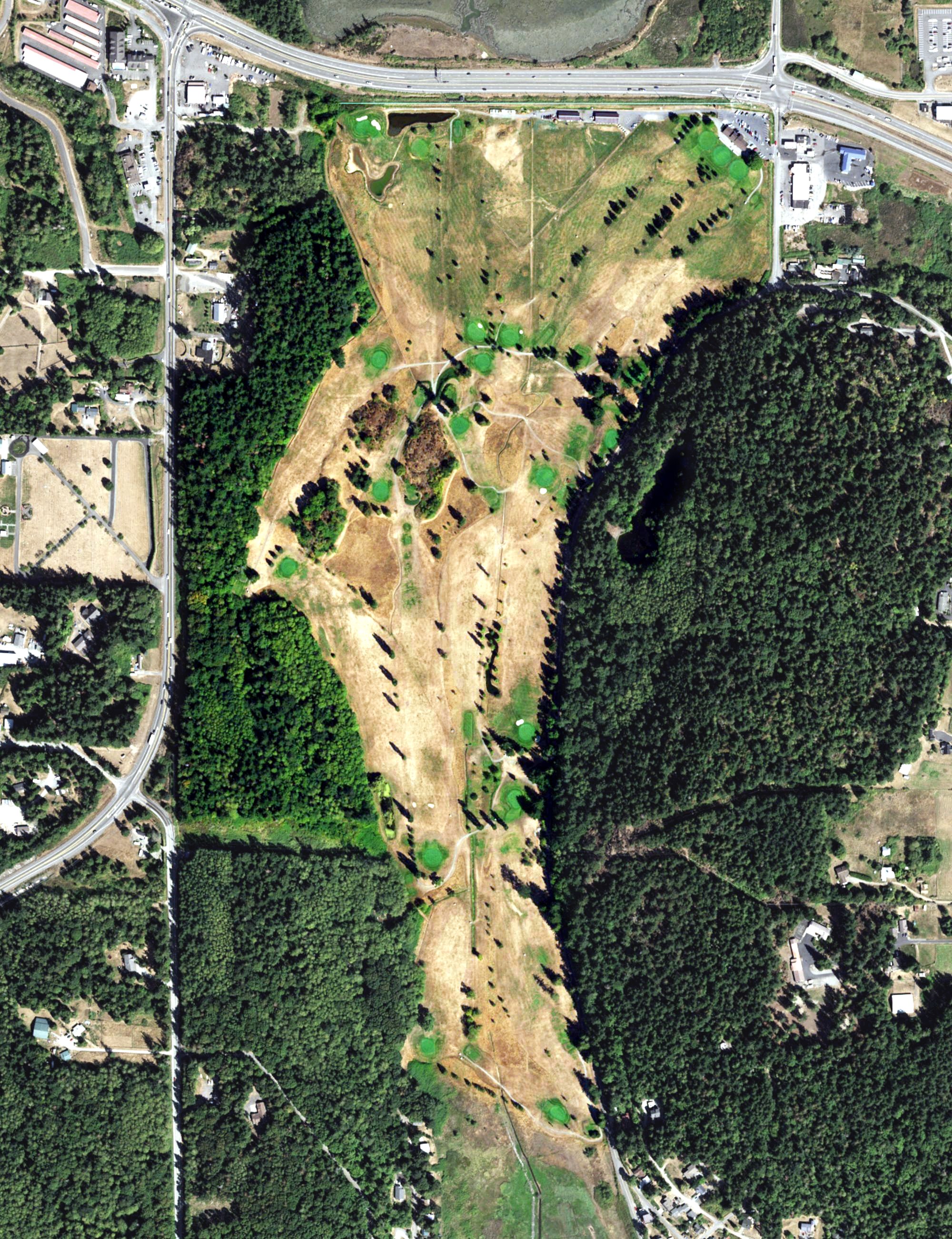 Aerial view of Swinomish Golf Links, WA