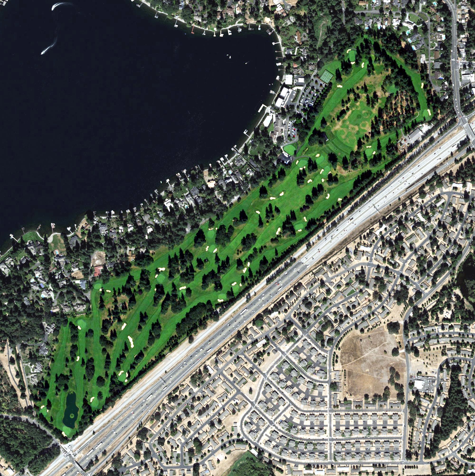 Aerial view of Tacoma Country & Golf Club, WA