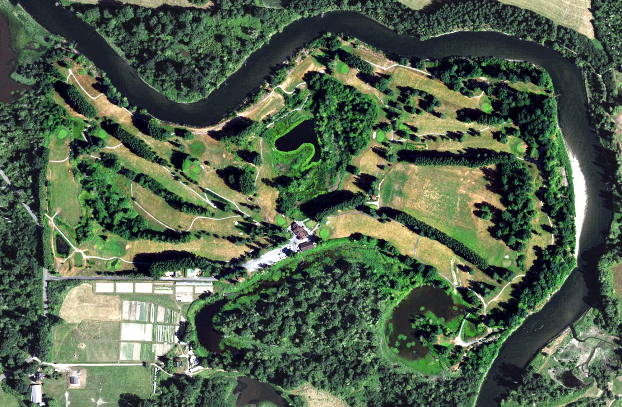 Aerial view of The Blue Heron Golf Course, WA