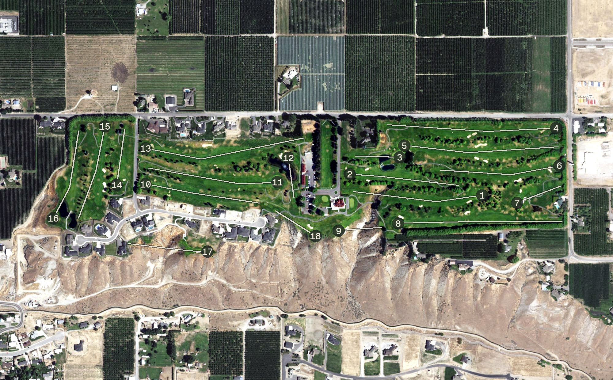 Aerial view of The Highlander Golf Club, WA