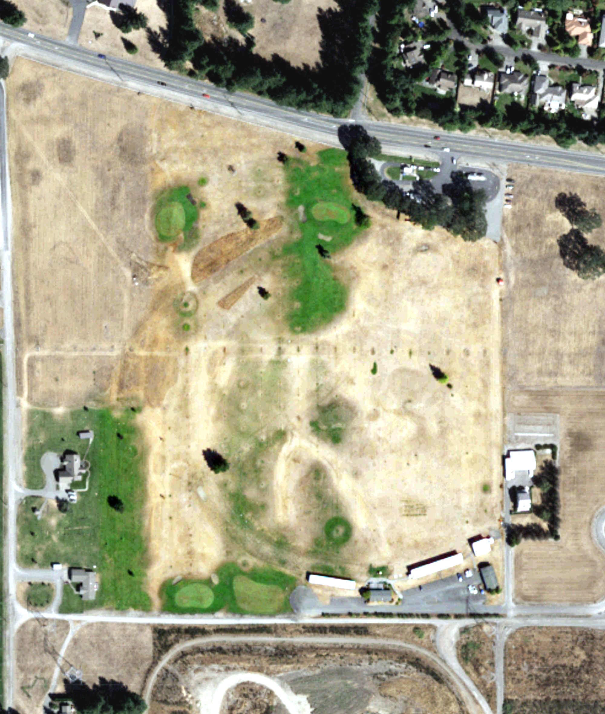 Aerial view of Tom's Golf Center, WA