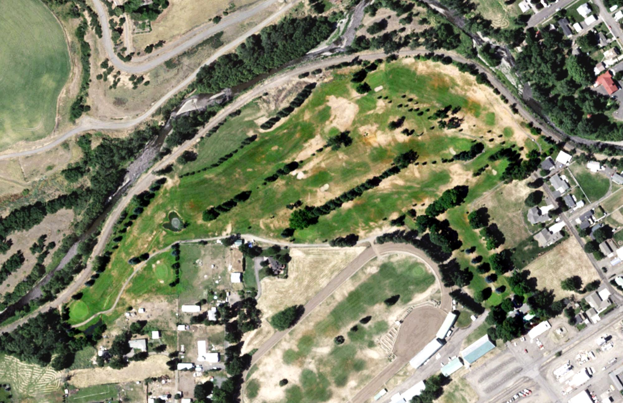 Aerial view of Touchet Valley Golf Course, WA