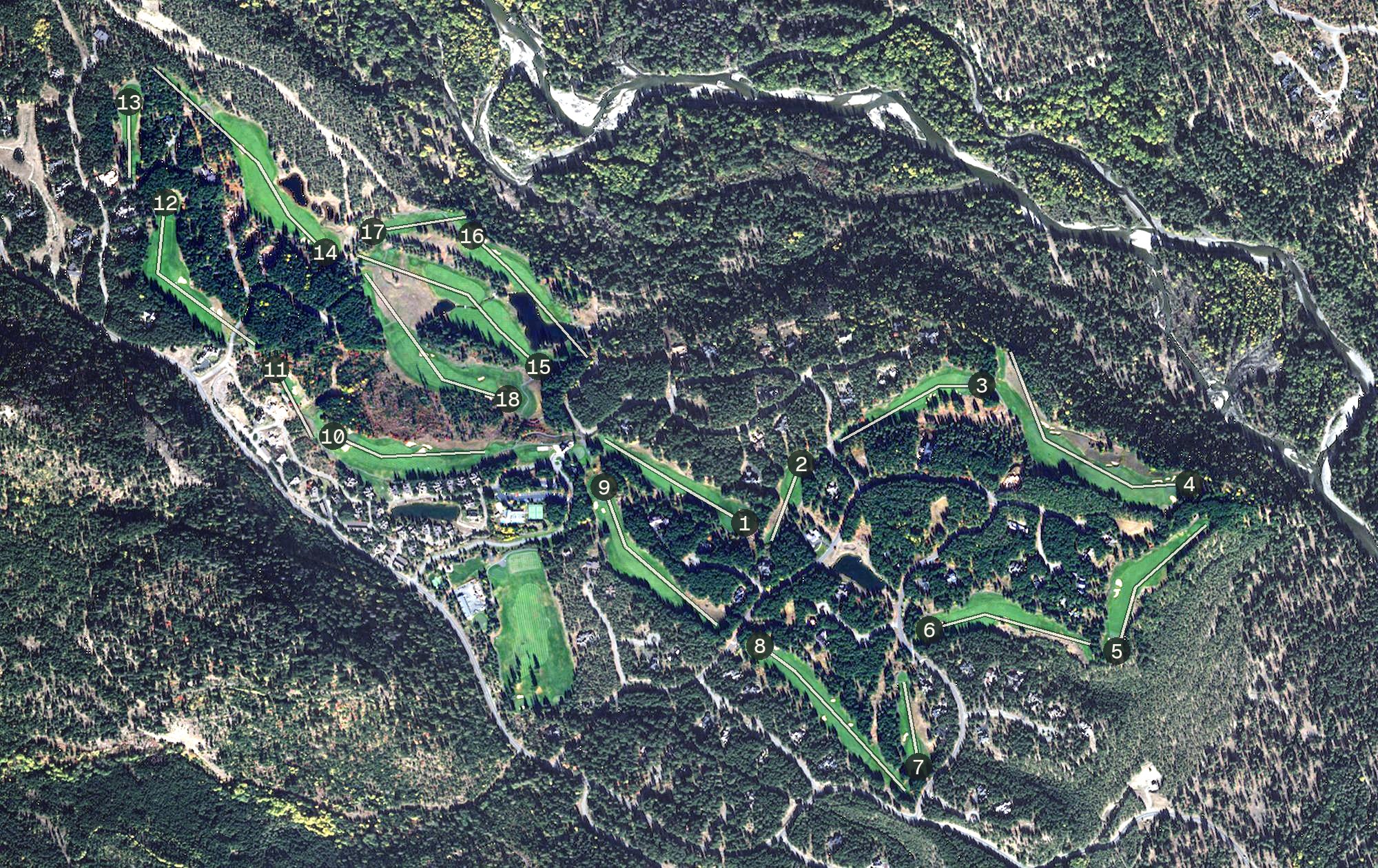 Aerial view of Tumble Creek Golf Course, WA