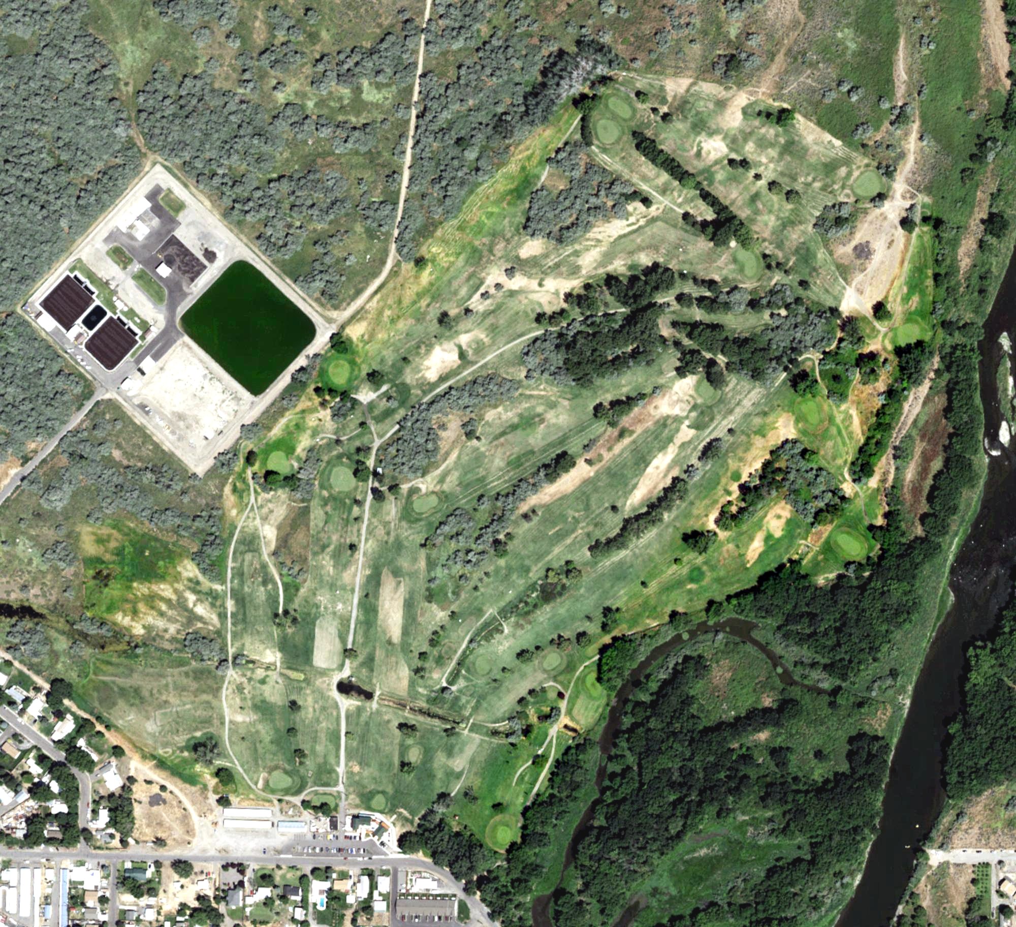 Aerial view of West Richland Golf Course, WA