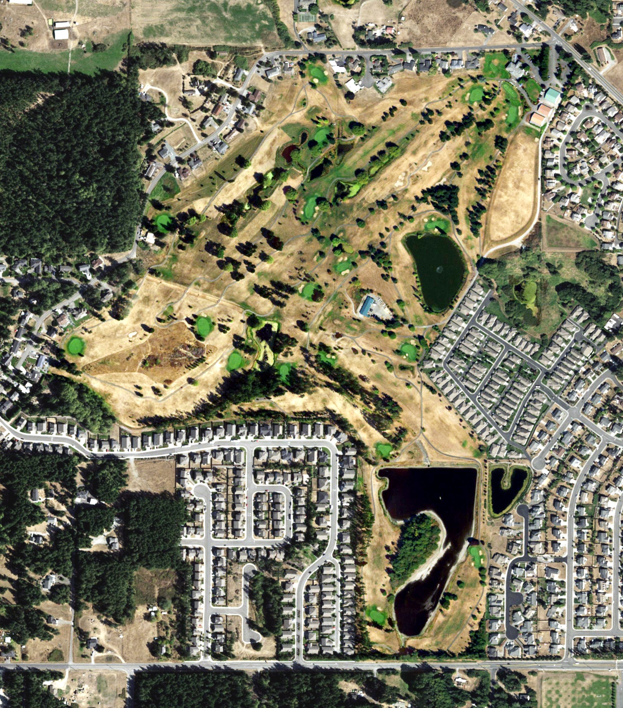 Aerial view of Whidbey Golf Club, WA