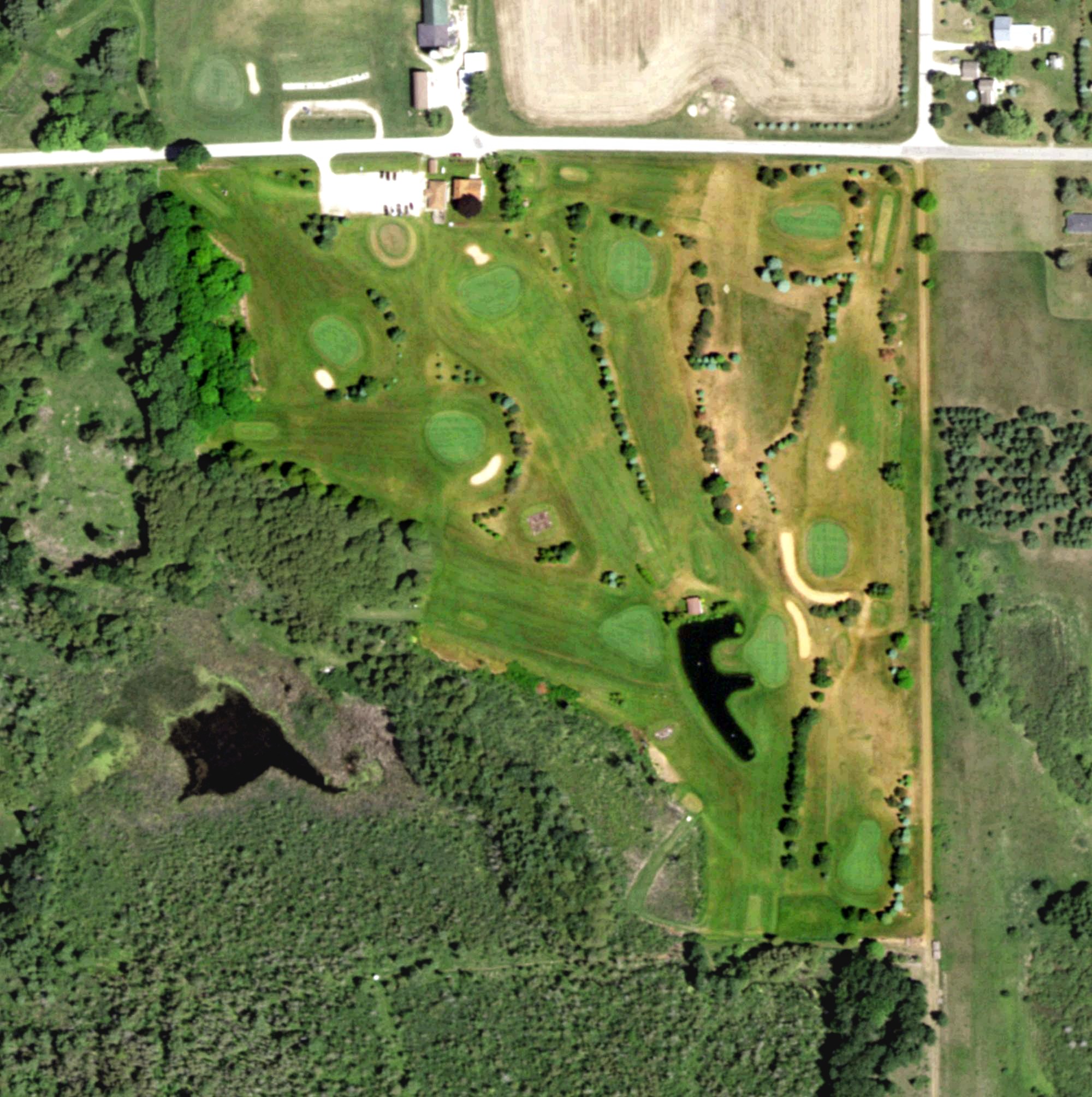 Aerial view of 27 Pines Golf Course, WI
