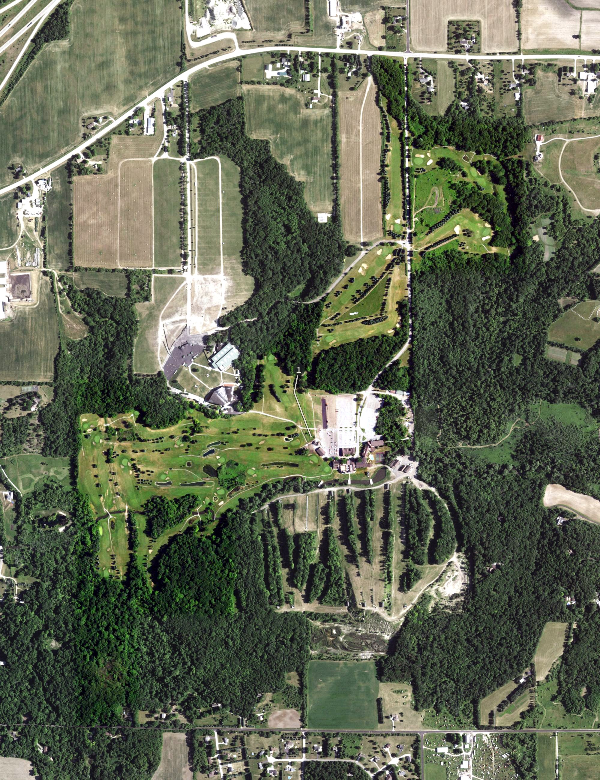 Aerial view of Alpine Valley Resort, WI