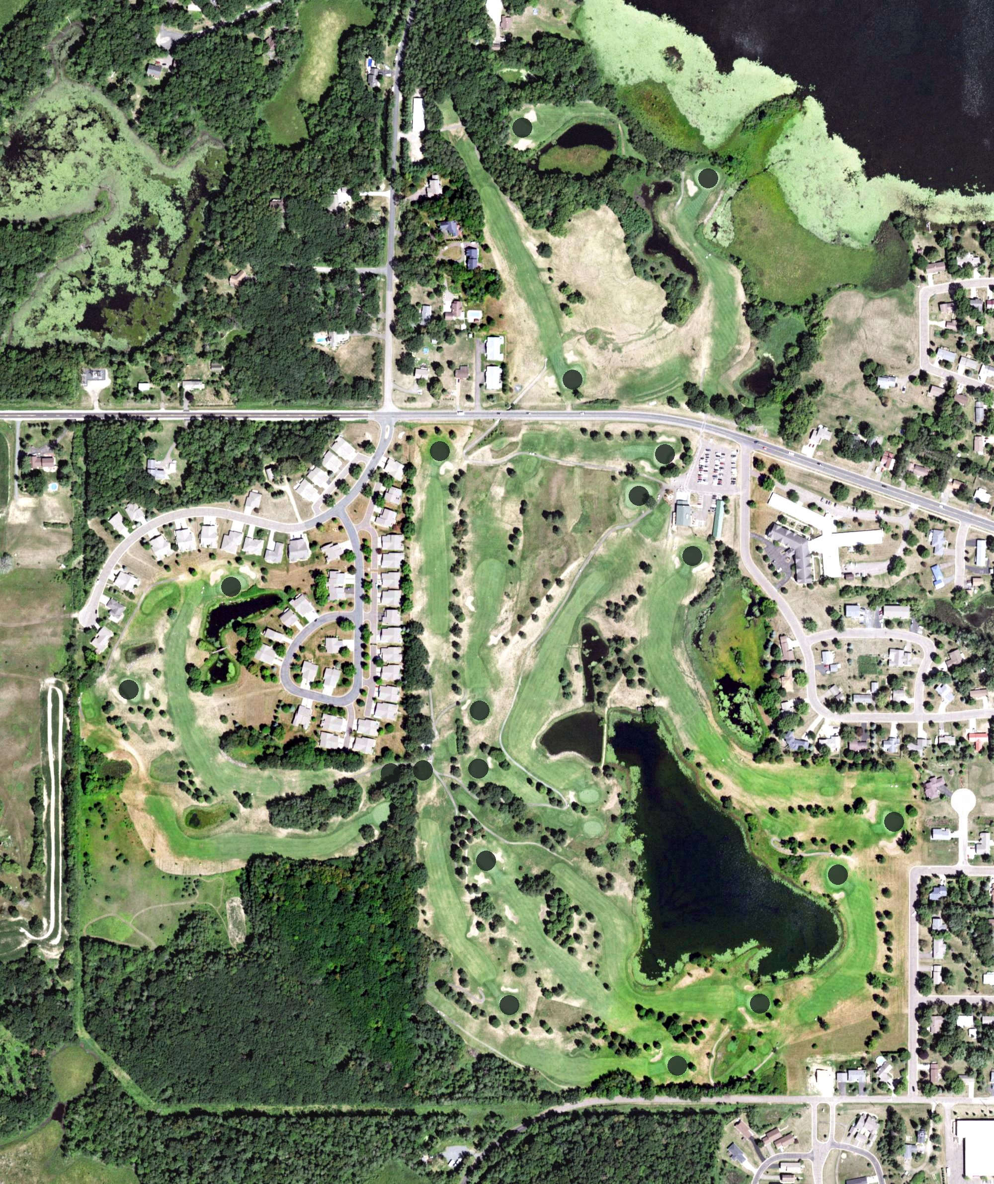 Aerial view of Amery Golf Club, WI