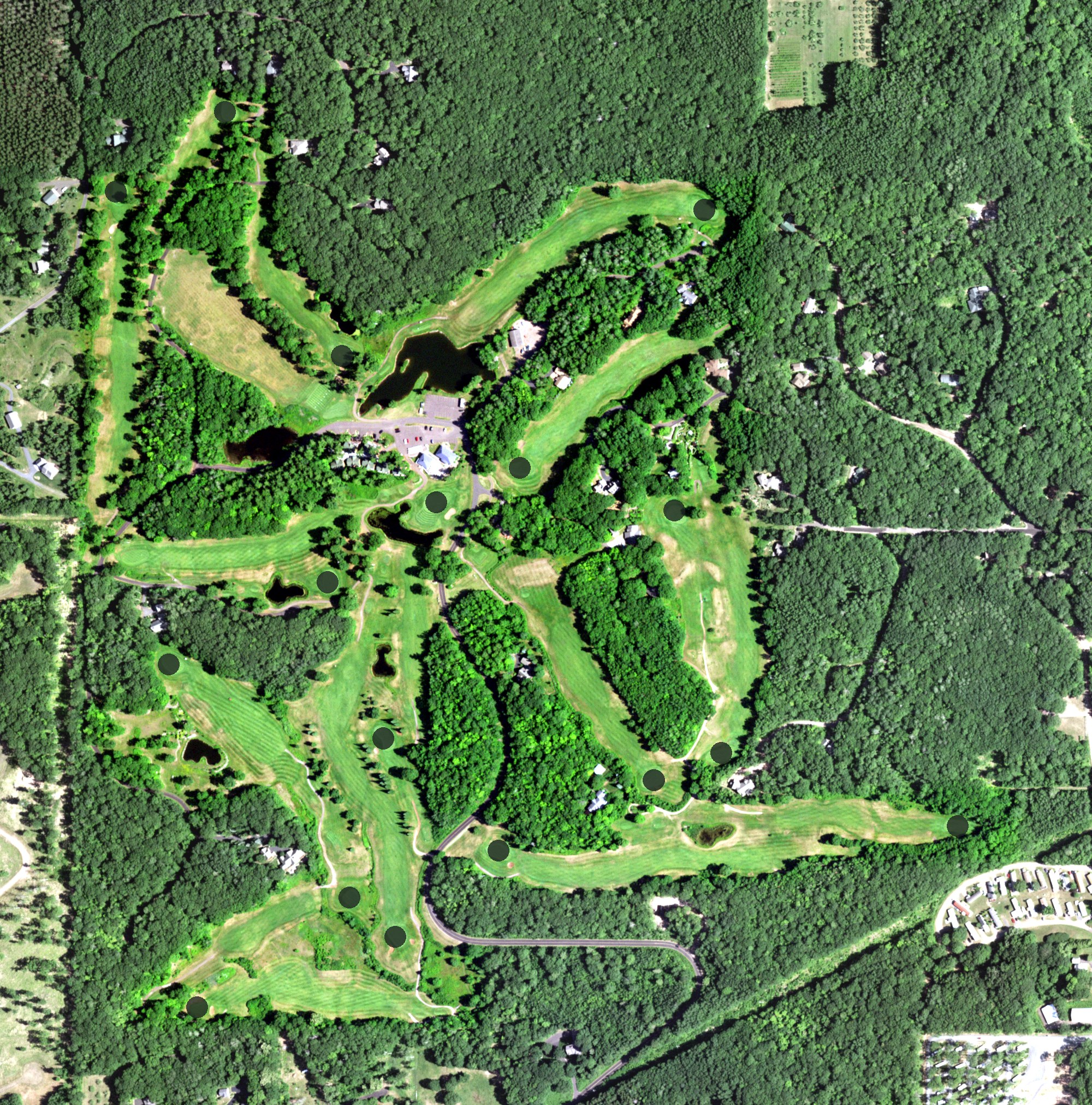 Aerial view of Apostle Highlands Golf Course, WI