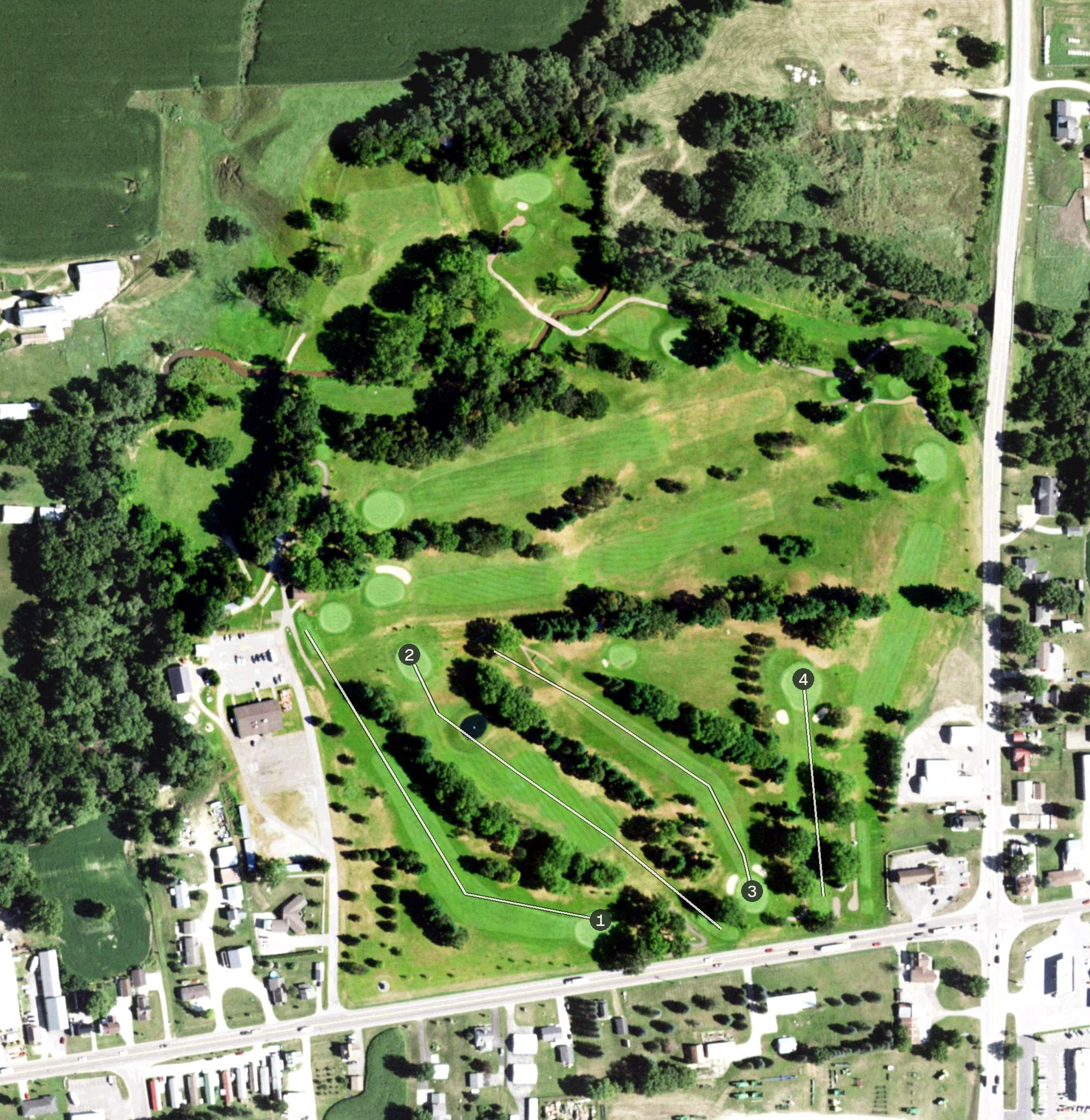 Aerial view of Arcadia Country Club, WI