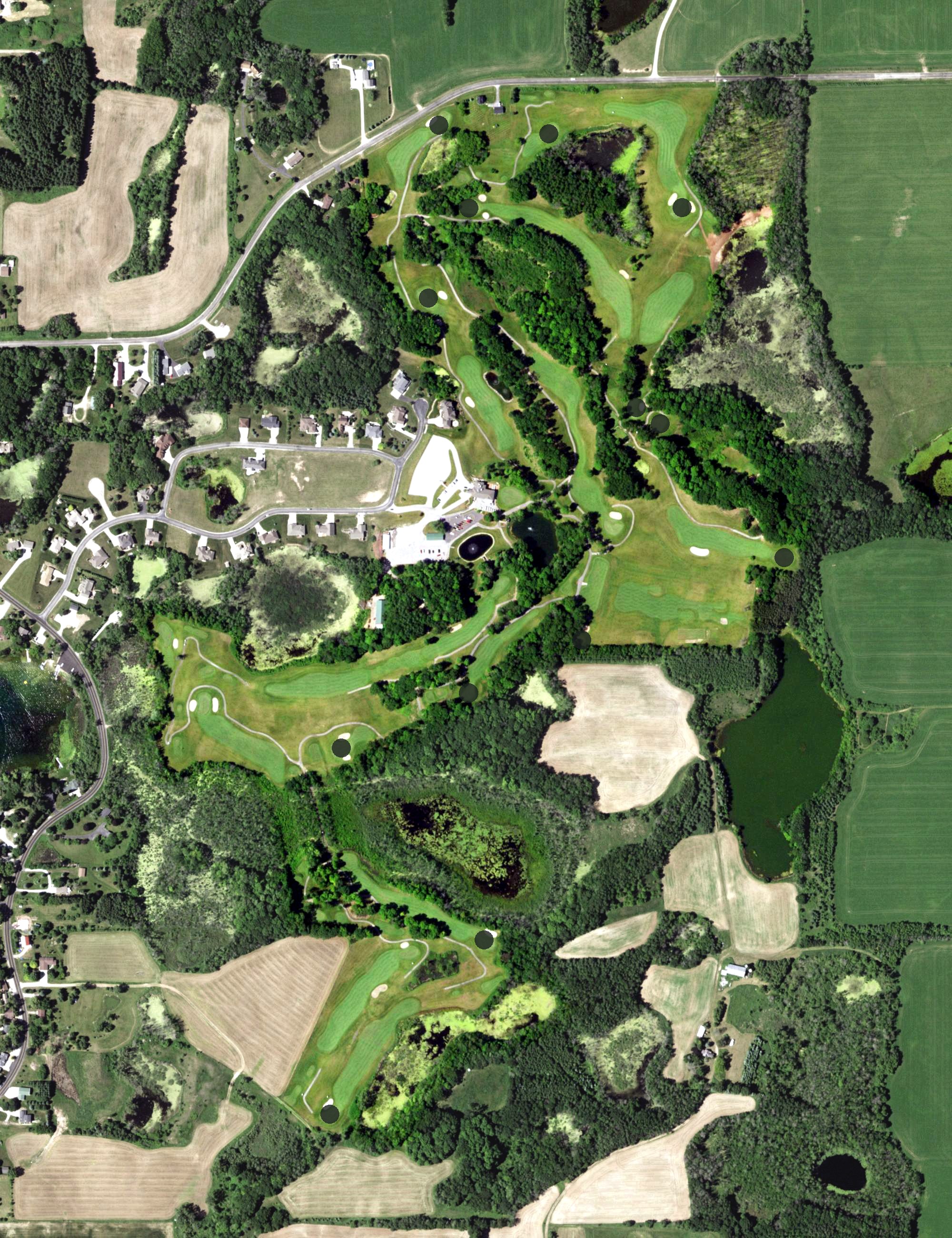 Aerial view of Autumn Ridge Colf Course, WI