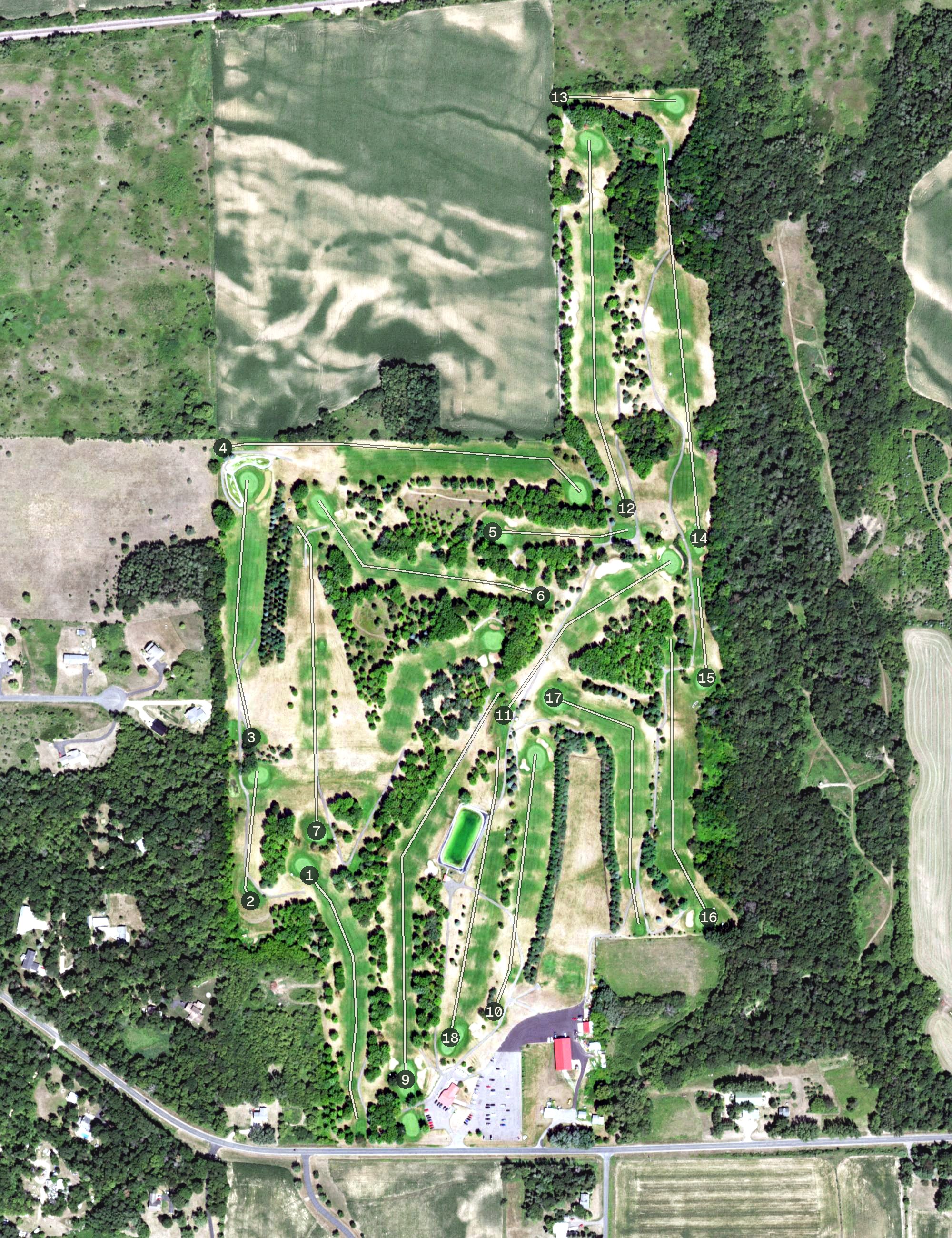 Aerial view of Badlands Golf Course, WI