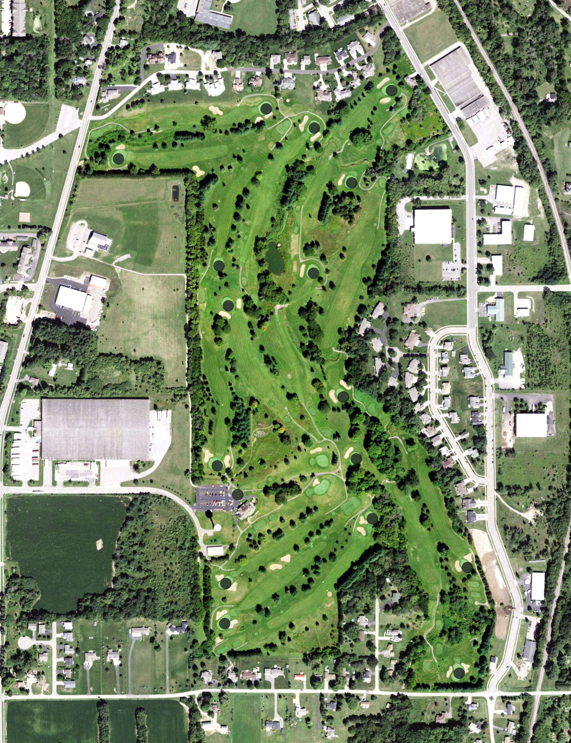 Aerial view of Baraboo Country Club, WI