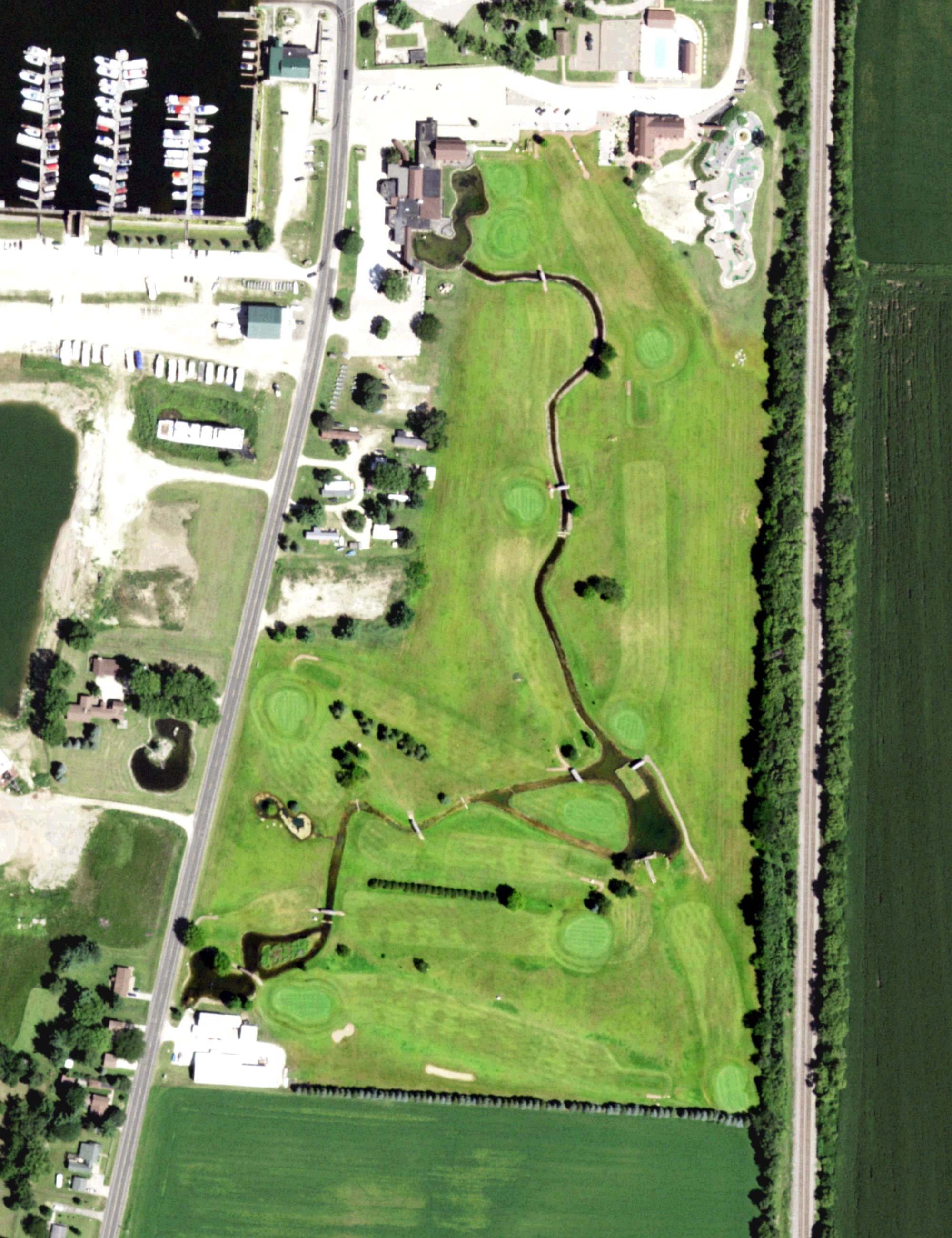 Aerial view of Barnyard 9 Golf Course, WI