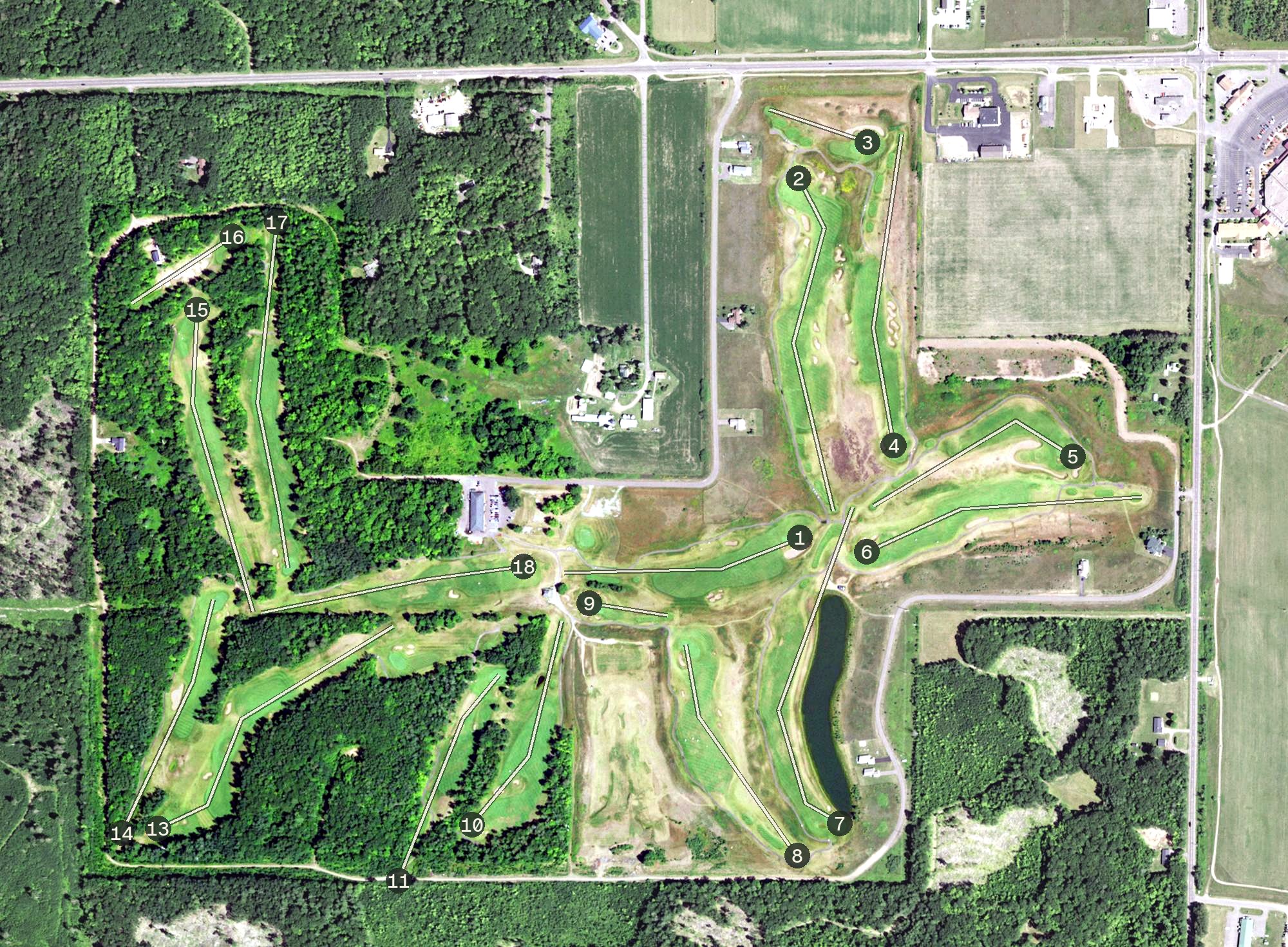 Aerial view of Big Fish Golf Course, WI