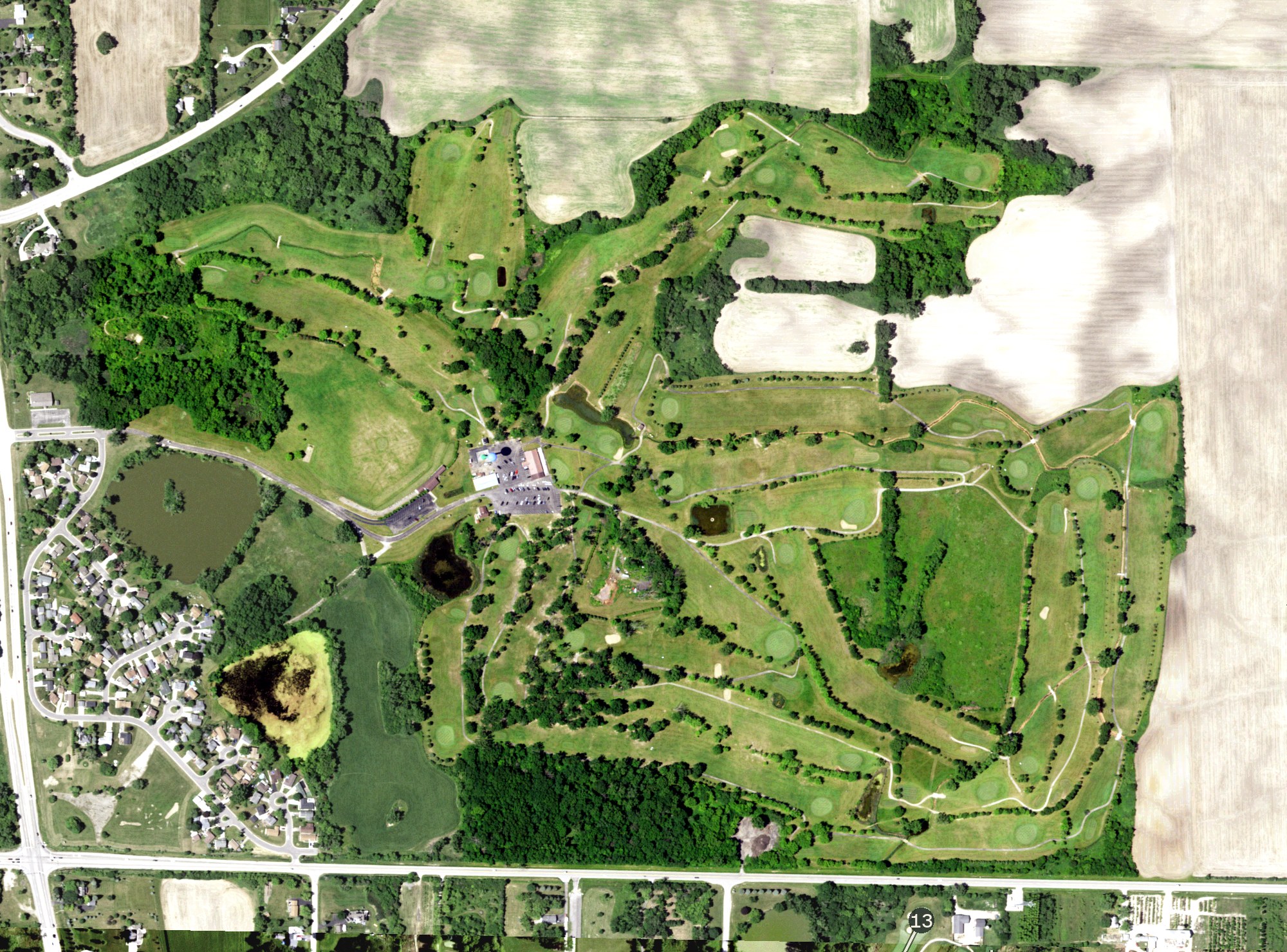 Aerial view of Big Oaks Golf Course, WI