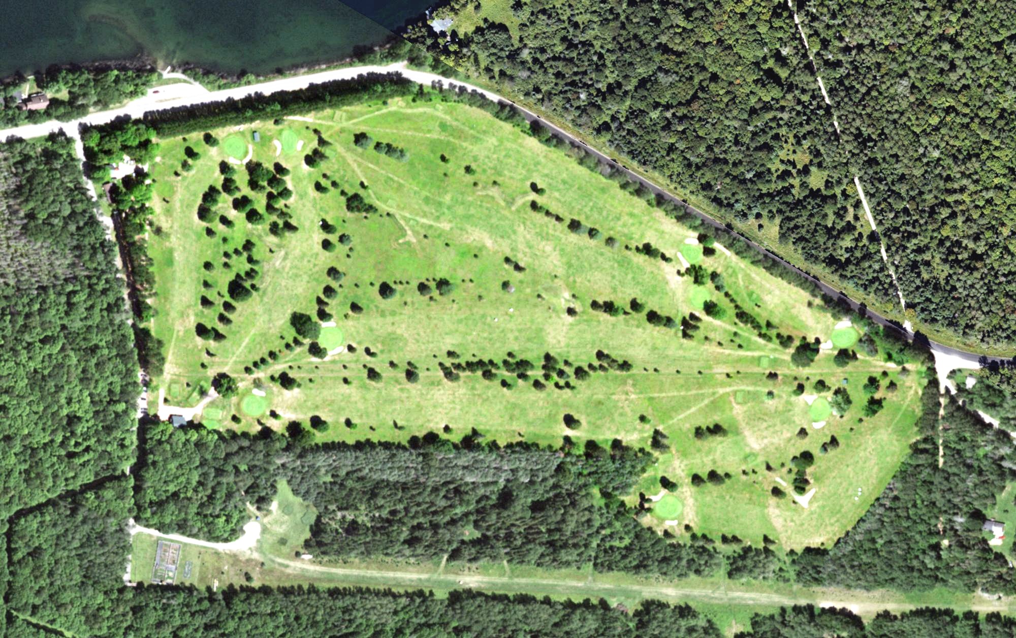 Aerial view of Big Sand Lake Club Golf Course, WI