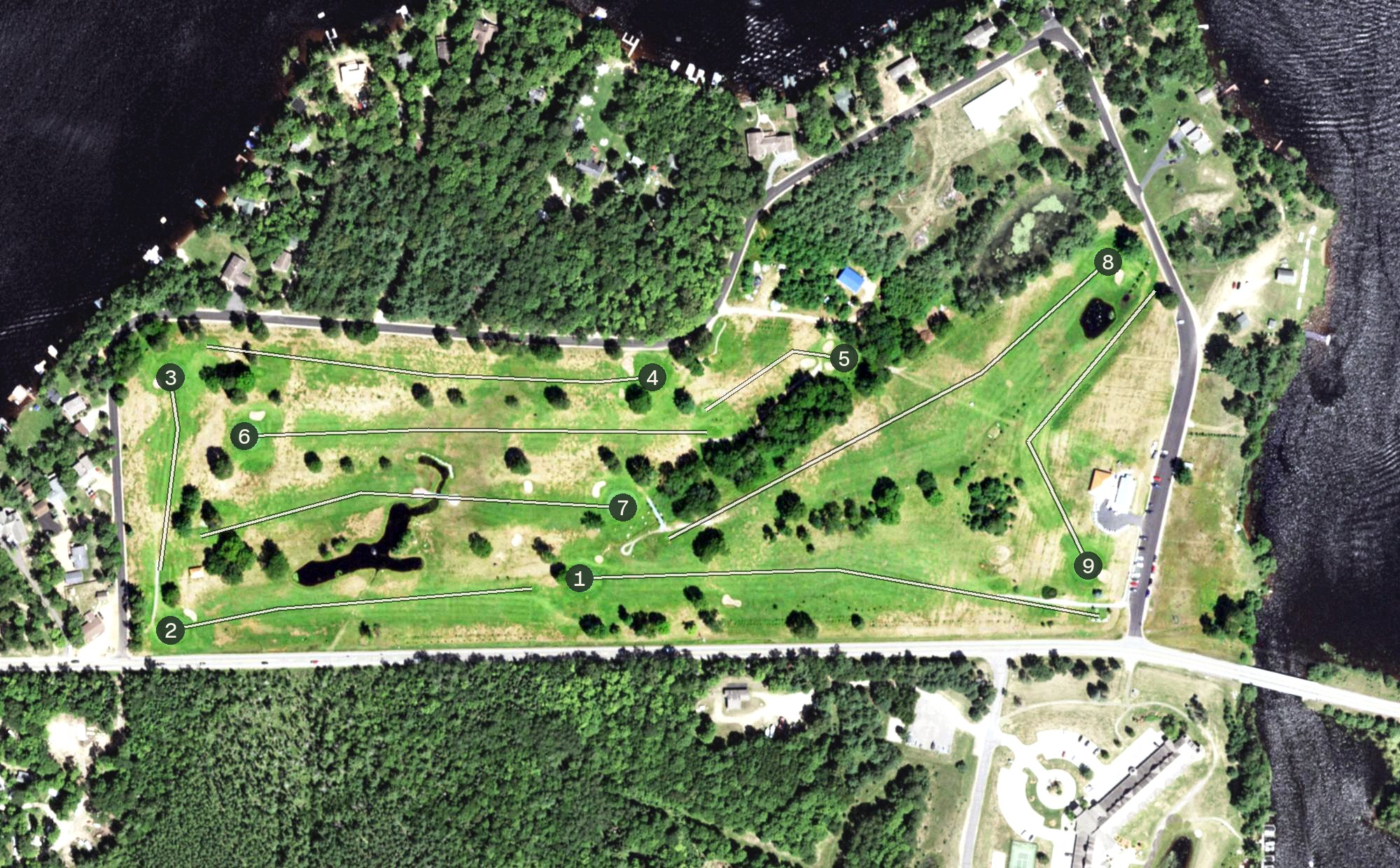 Aerial view of Big Stone Golf Course, WI