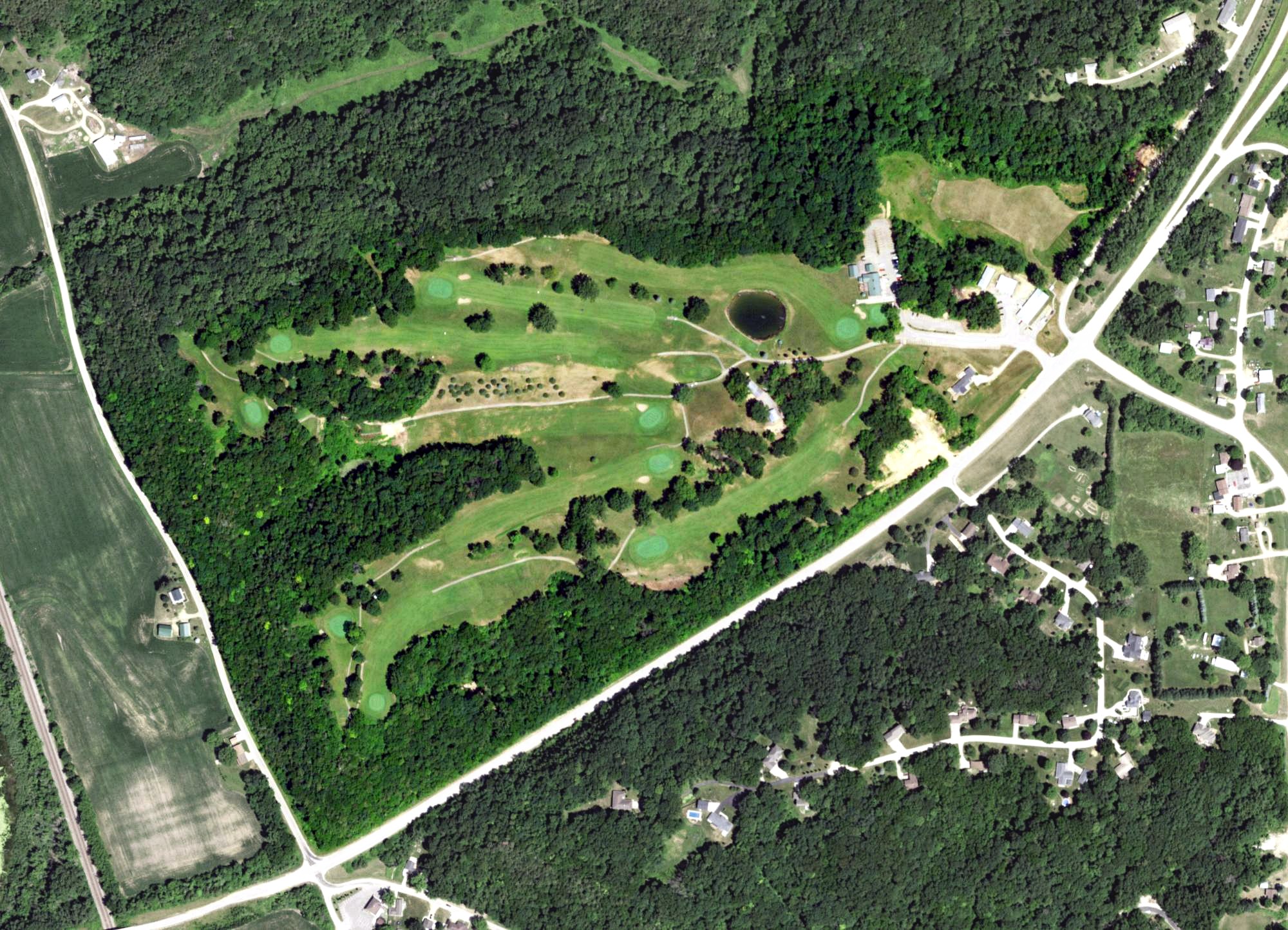 Aerial view of Birchwood Golf Course, WI