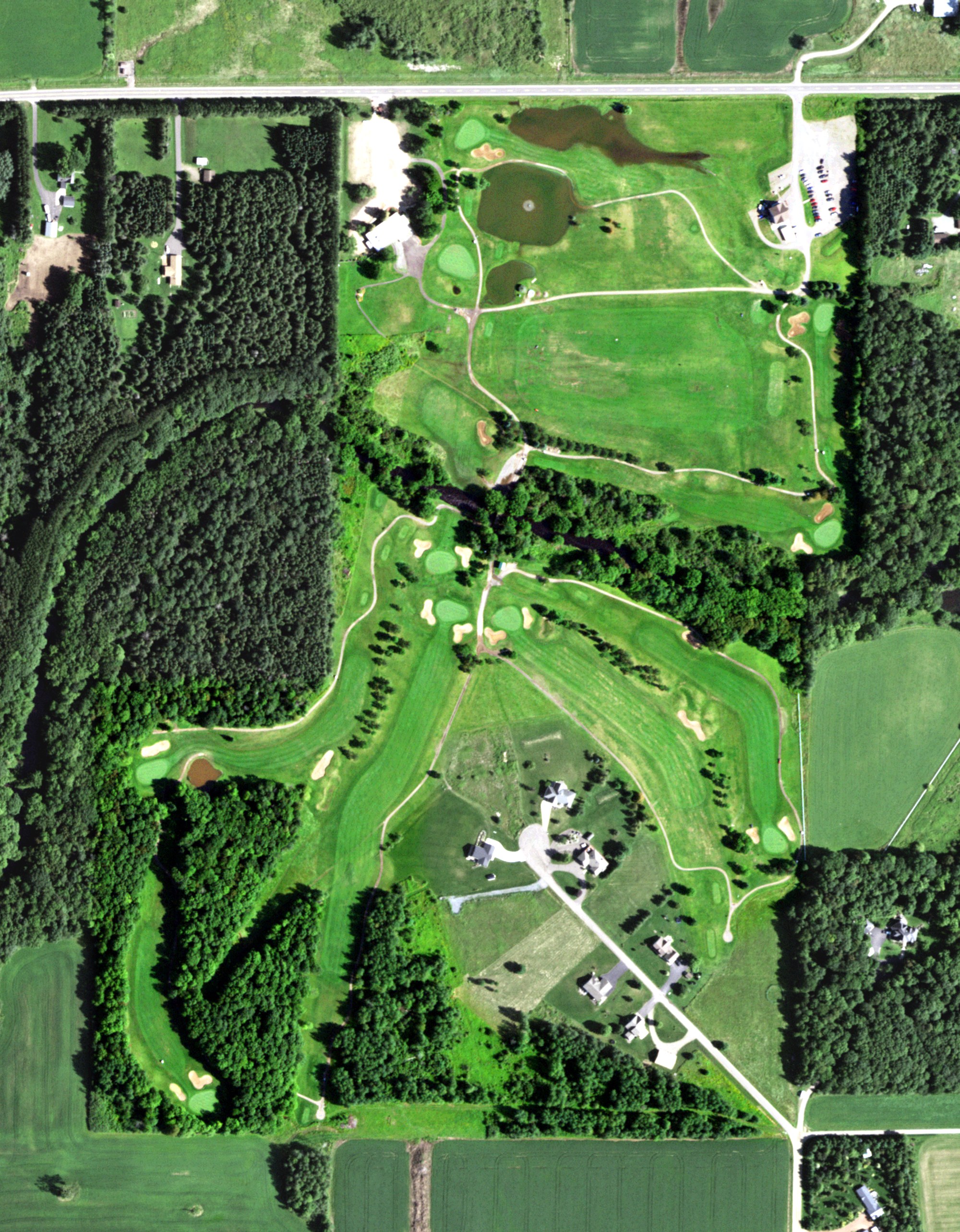 Aerial view of Black River Golf Course, WI