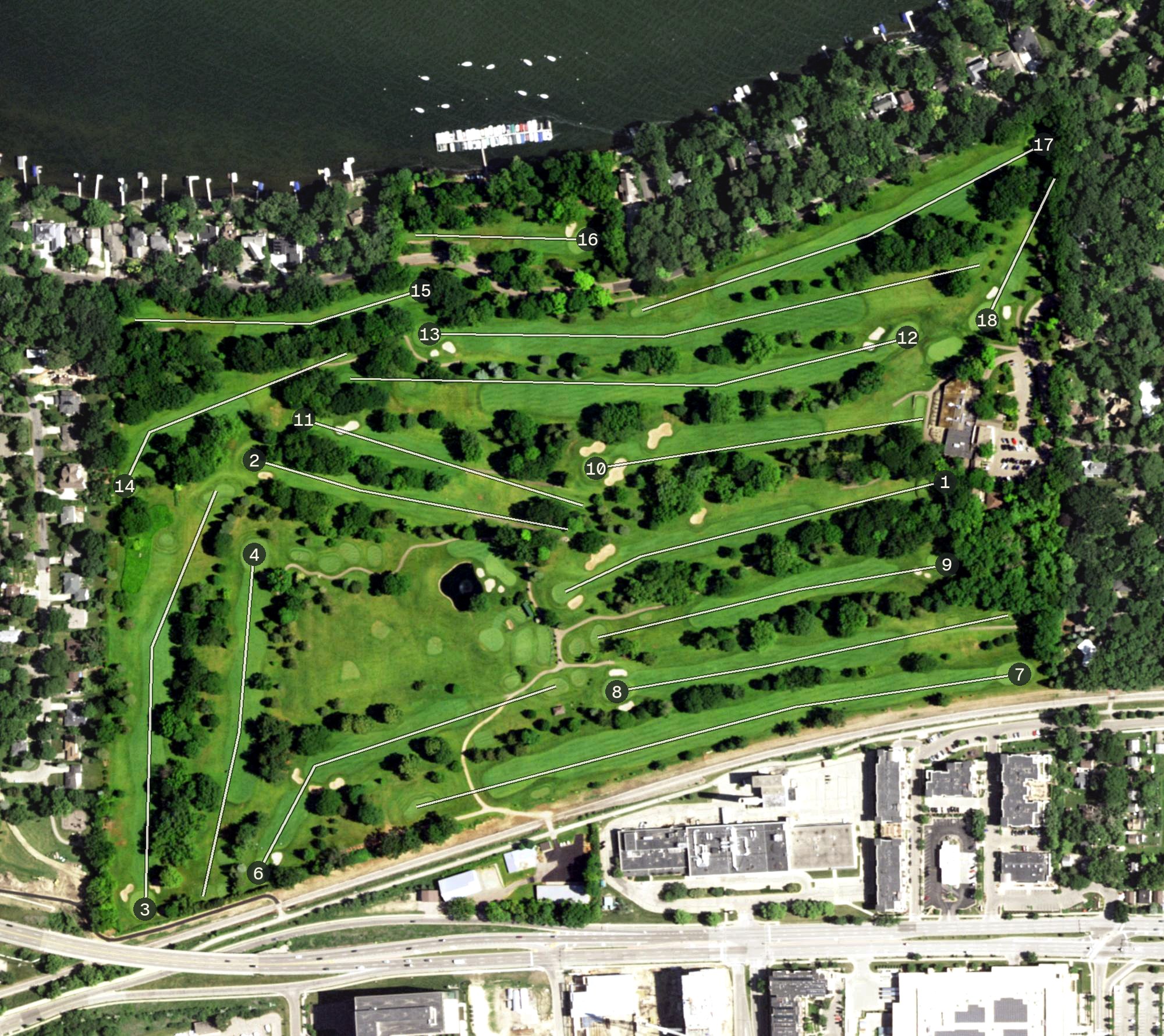 Aerial view of Blackhawk Country Club, WI