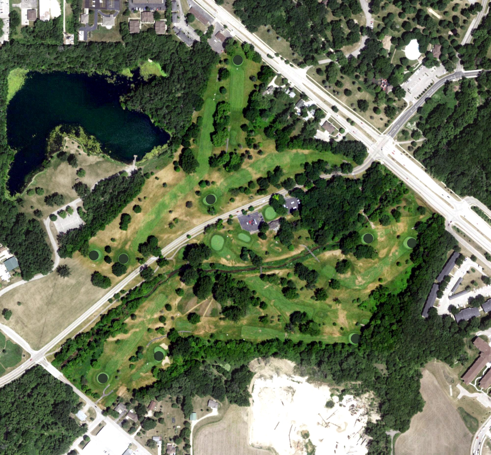 Aerial view of Blackhawk Golf Course, WI