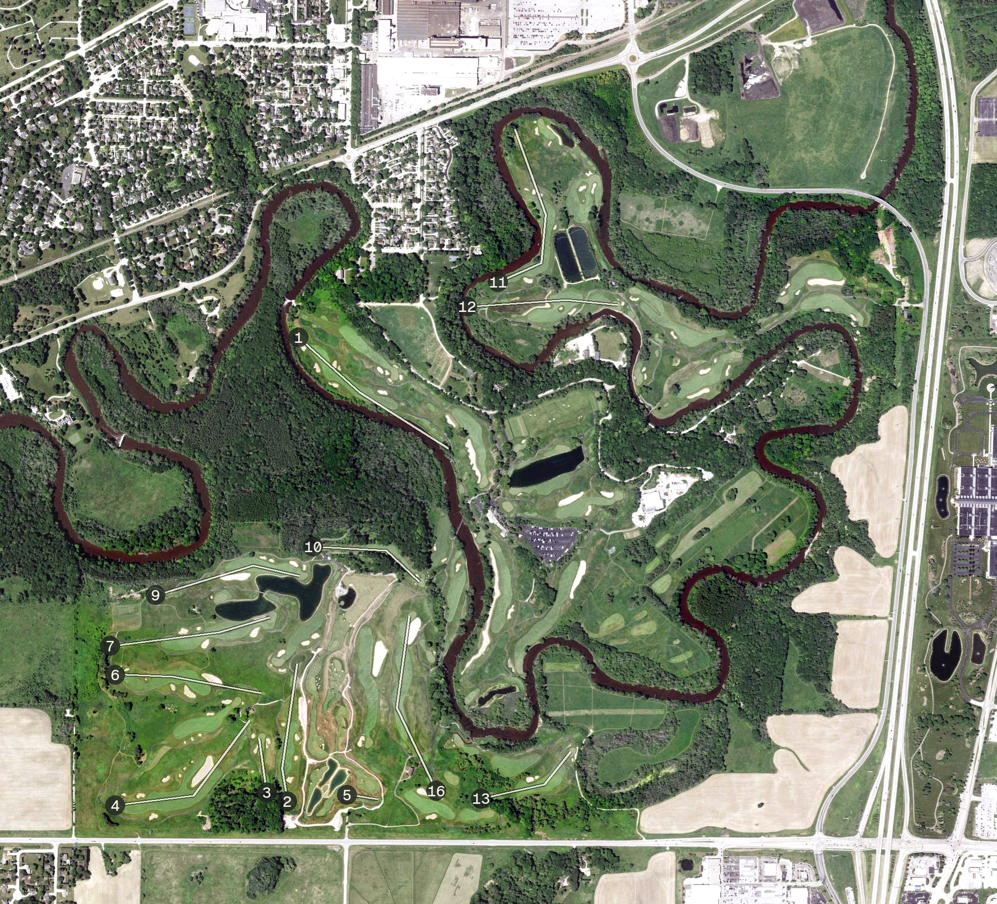 Aerial view of Blackwolf Run, WI