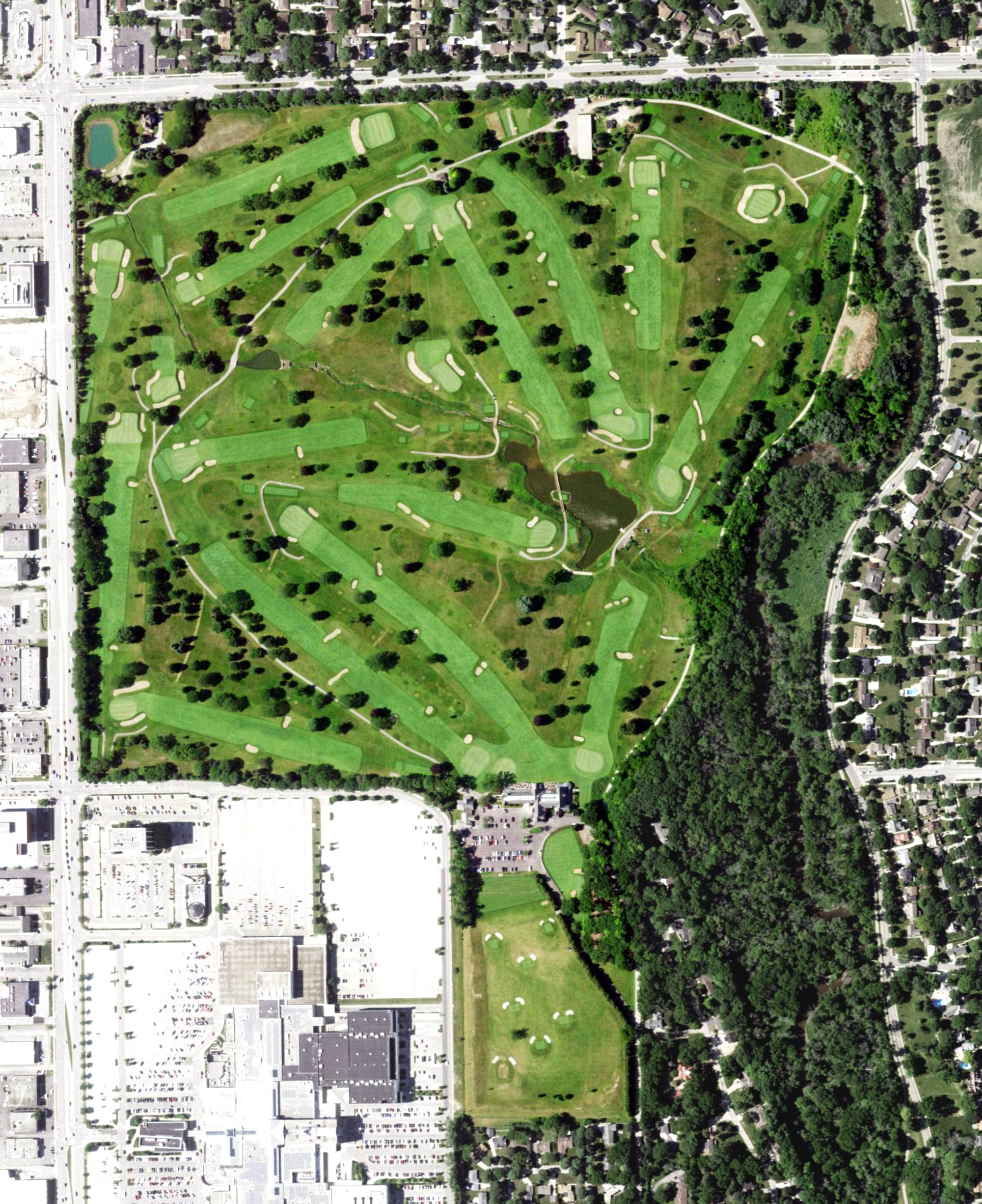 Aerial view of Blue Mound Golf & Country Club, WI