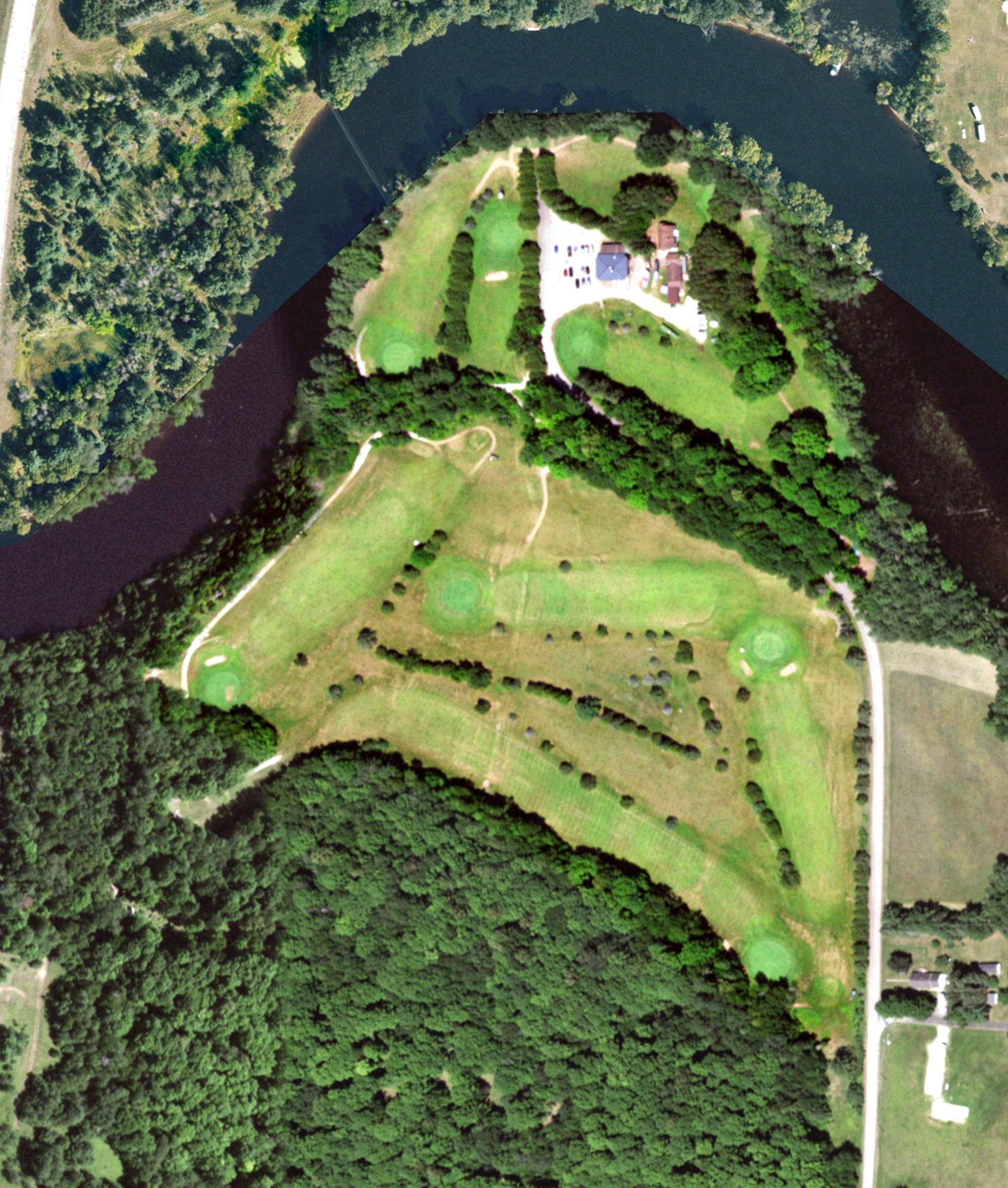 Aerial view of Bomber's Golf Course, WI