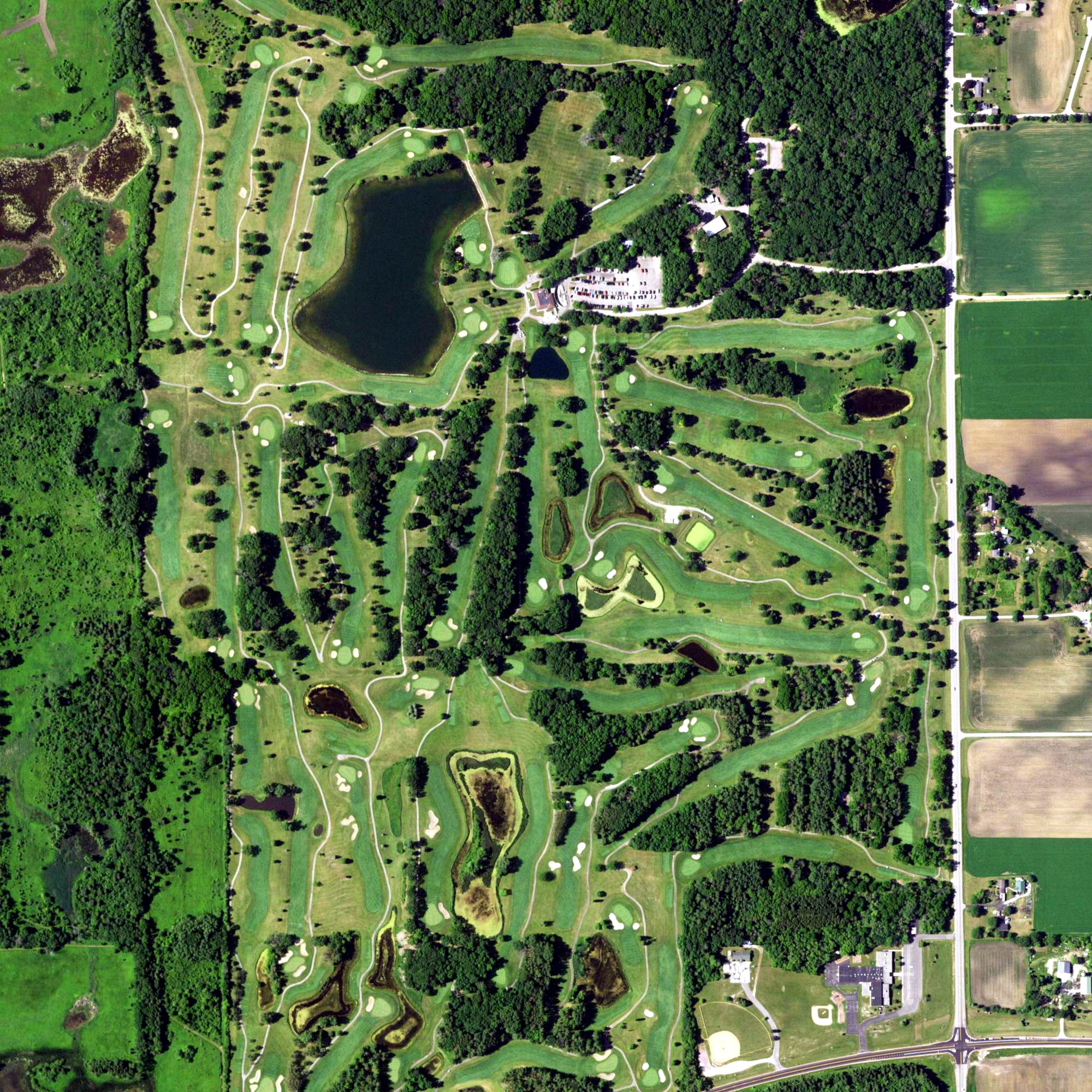 Aerial view of Brighton Dale Links, WI