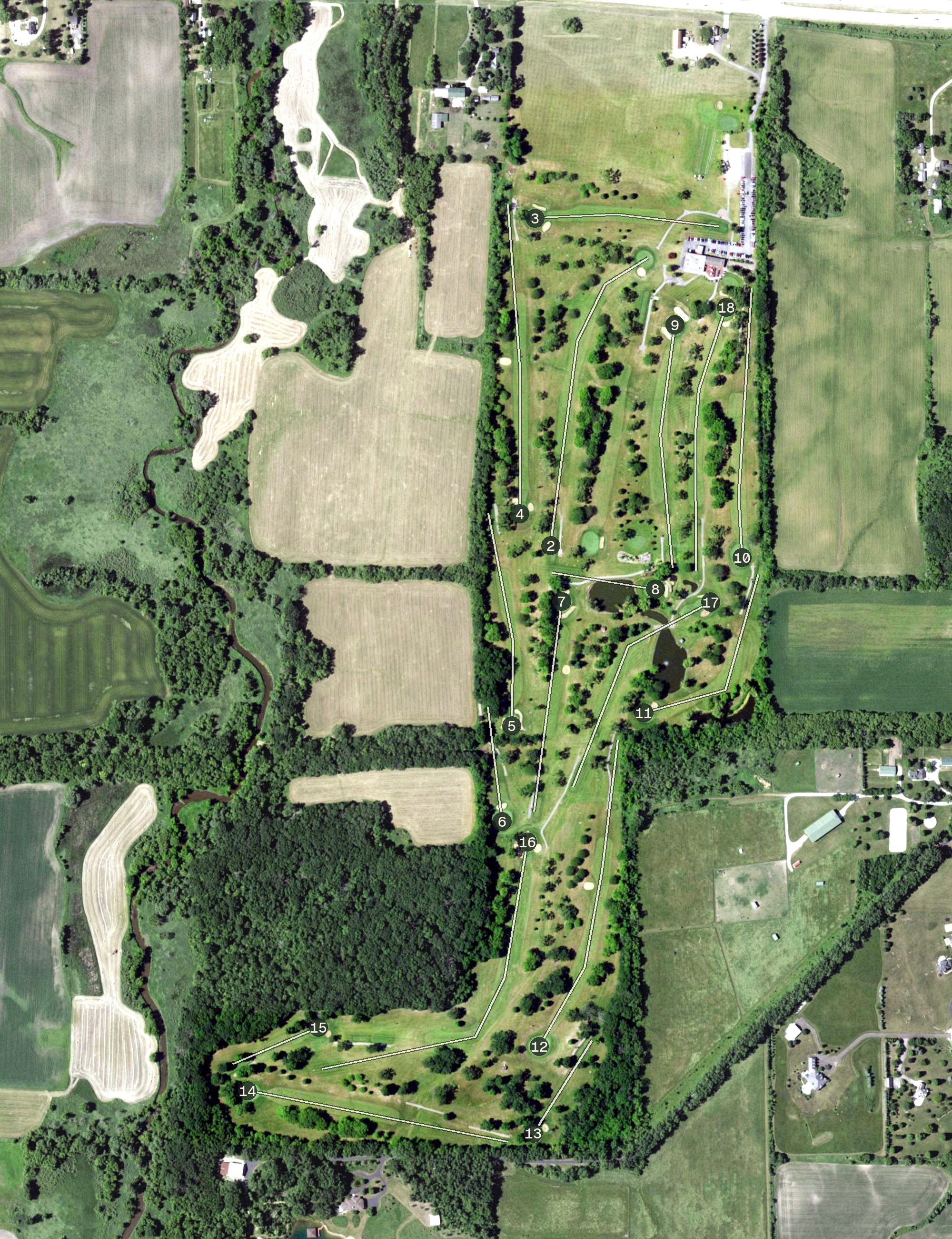 Aerial view of Bristol Oaks Golf Club, WI