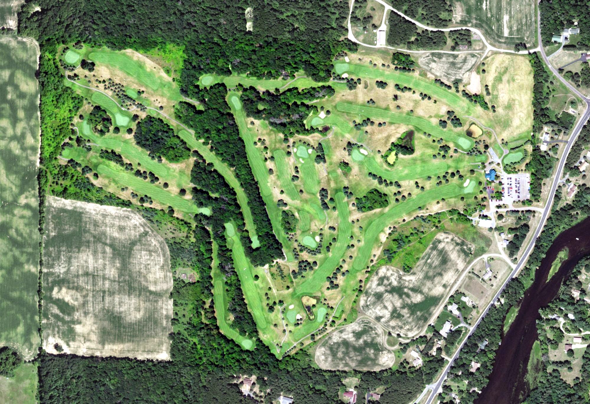 Aerial view of Bristol Ridge Golf Course, WI