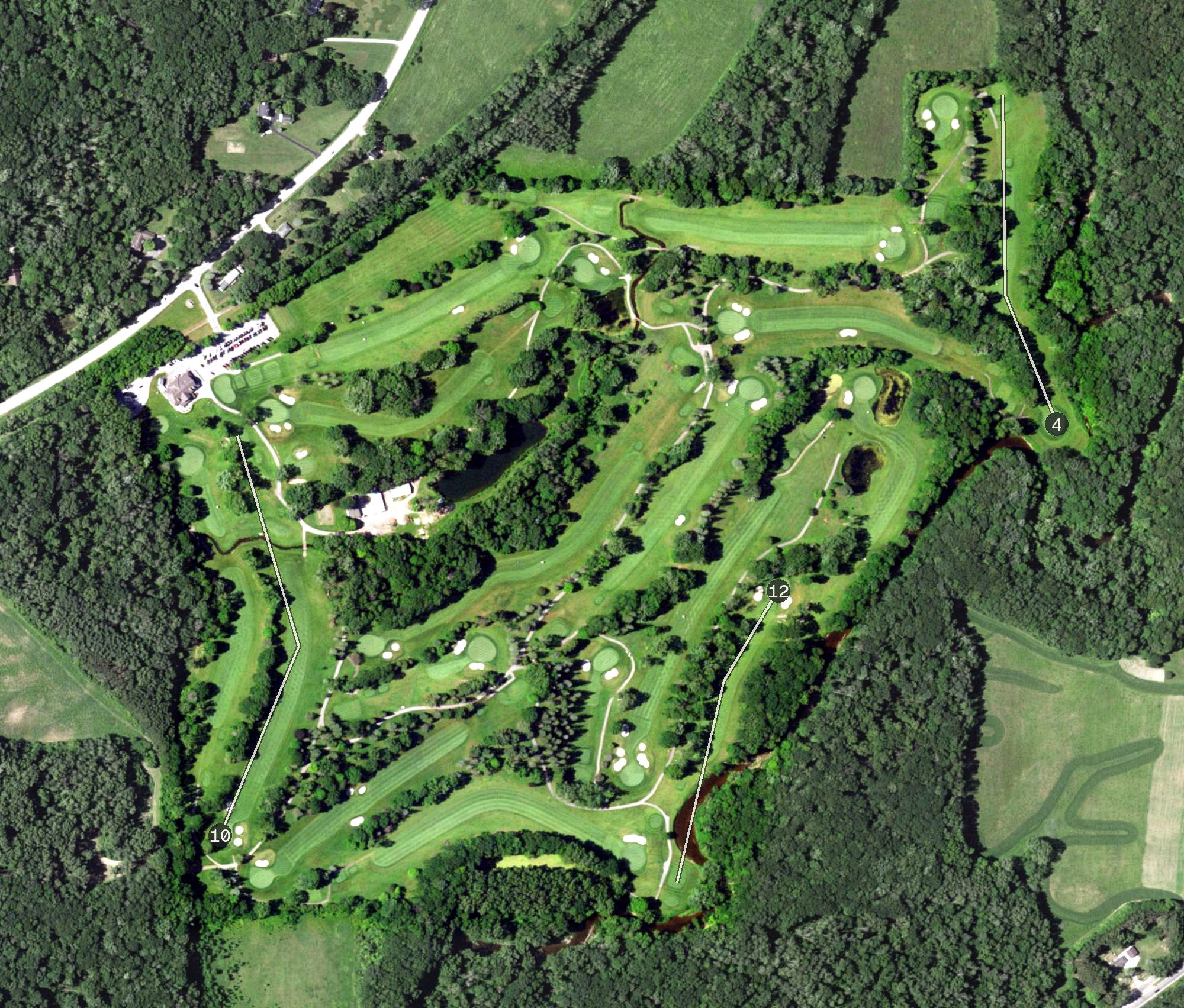 Aerial view of Brown County Golf Course, WI