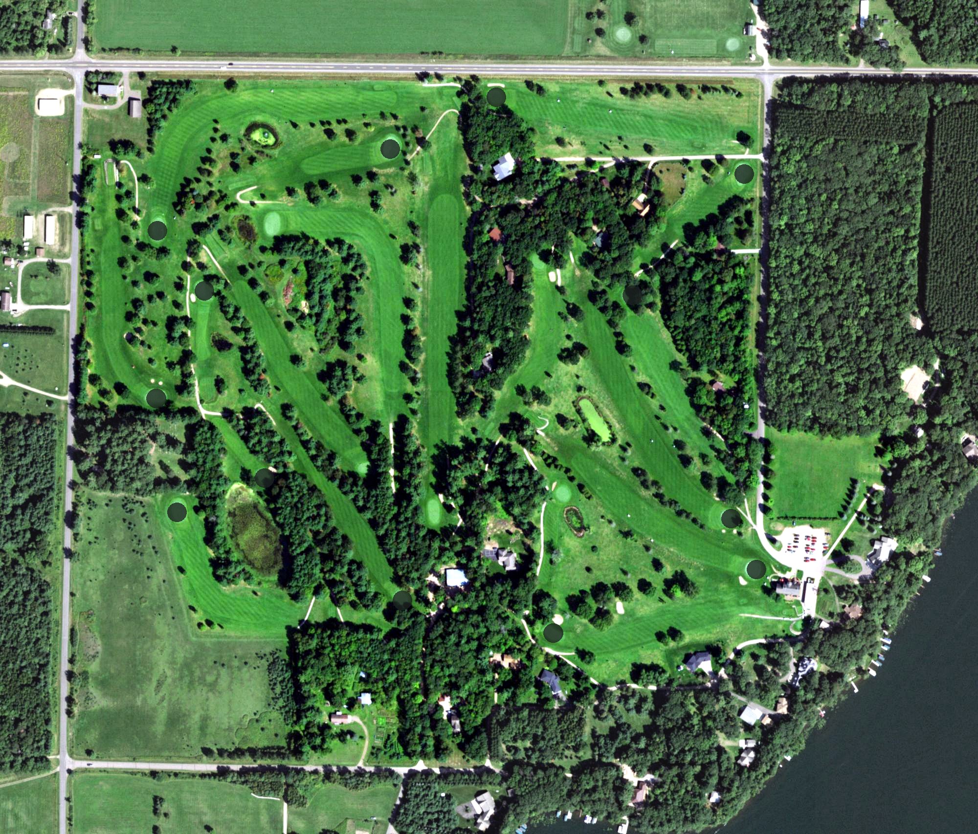 Aerial view of Butternut Hills Golf Course, WI