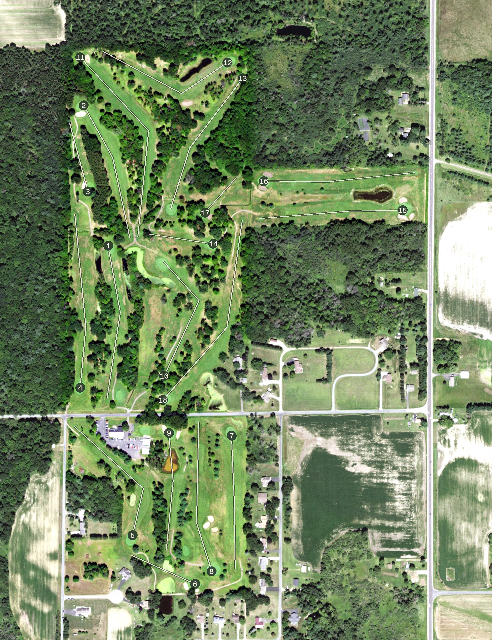 Aerial view of Castle Rock Golf Course, WI
