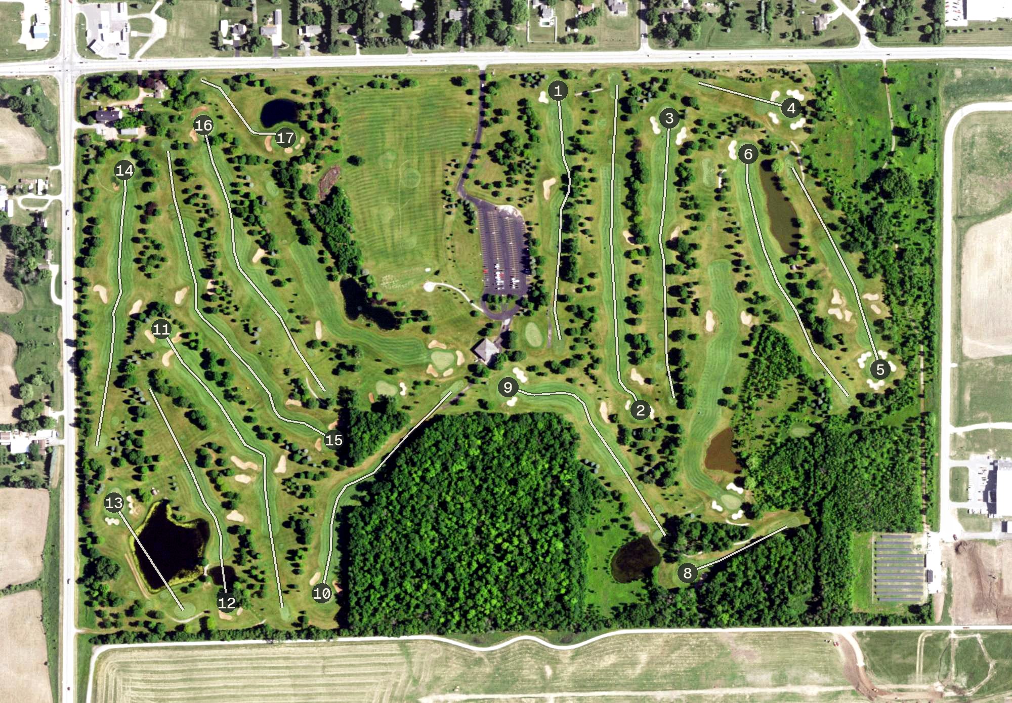 Aerial view of Chaska Golf Course, WI
