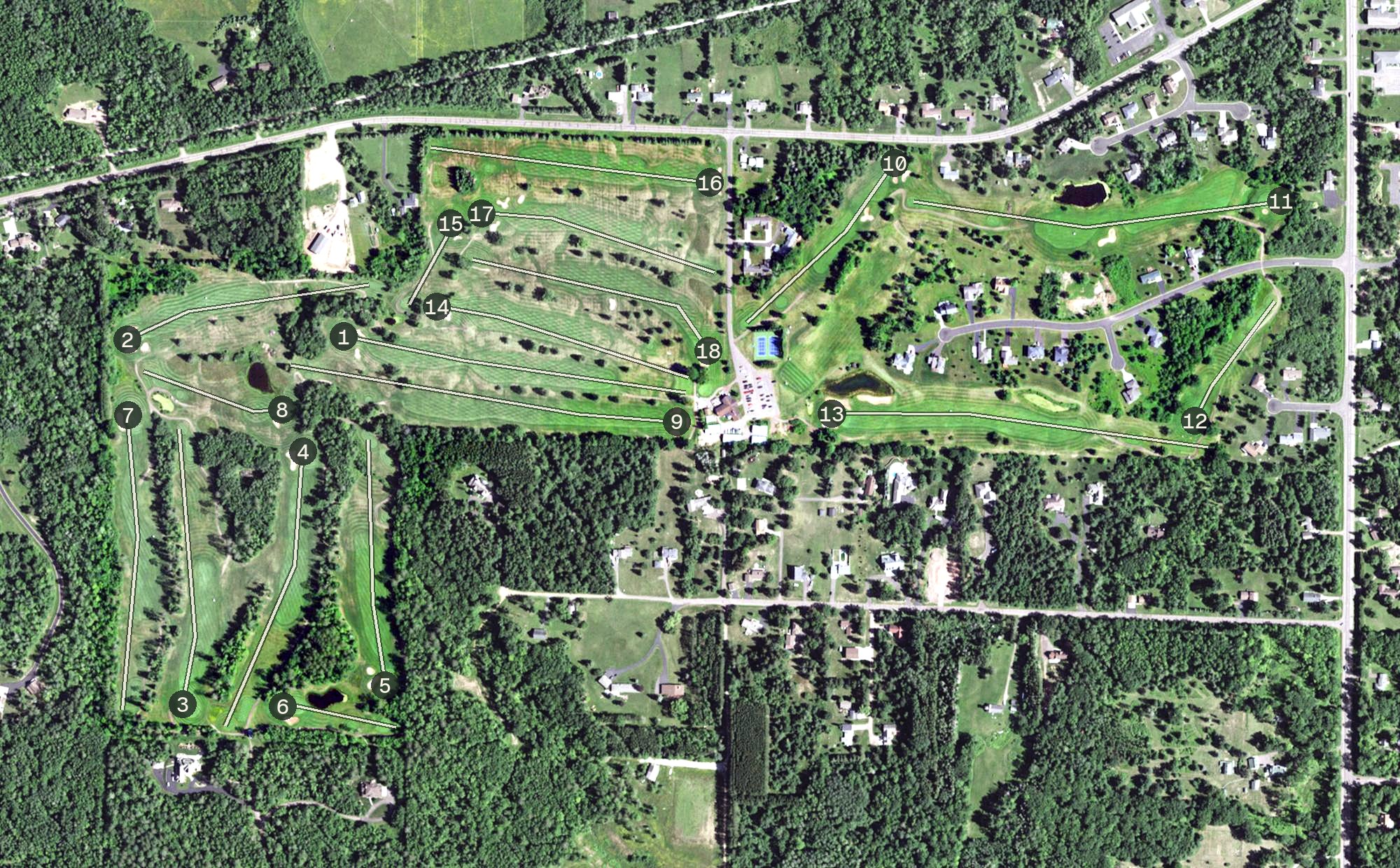 Aerial view of Chequamegon Bay Golf Club, WI